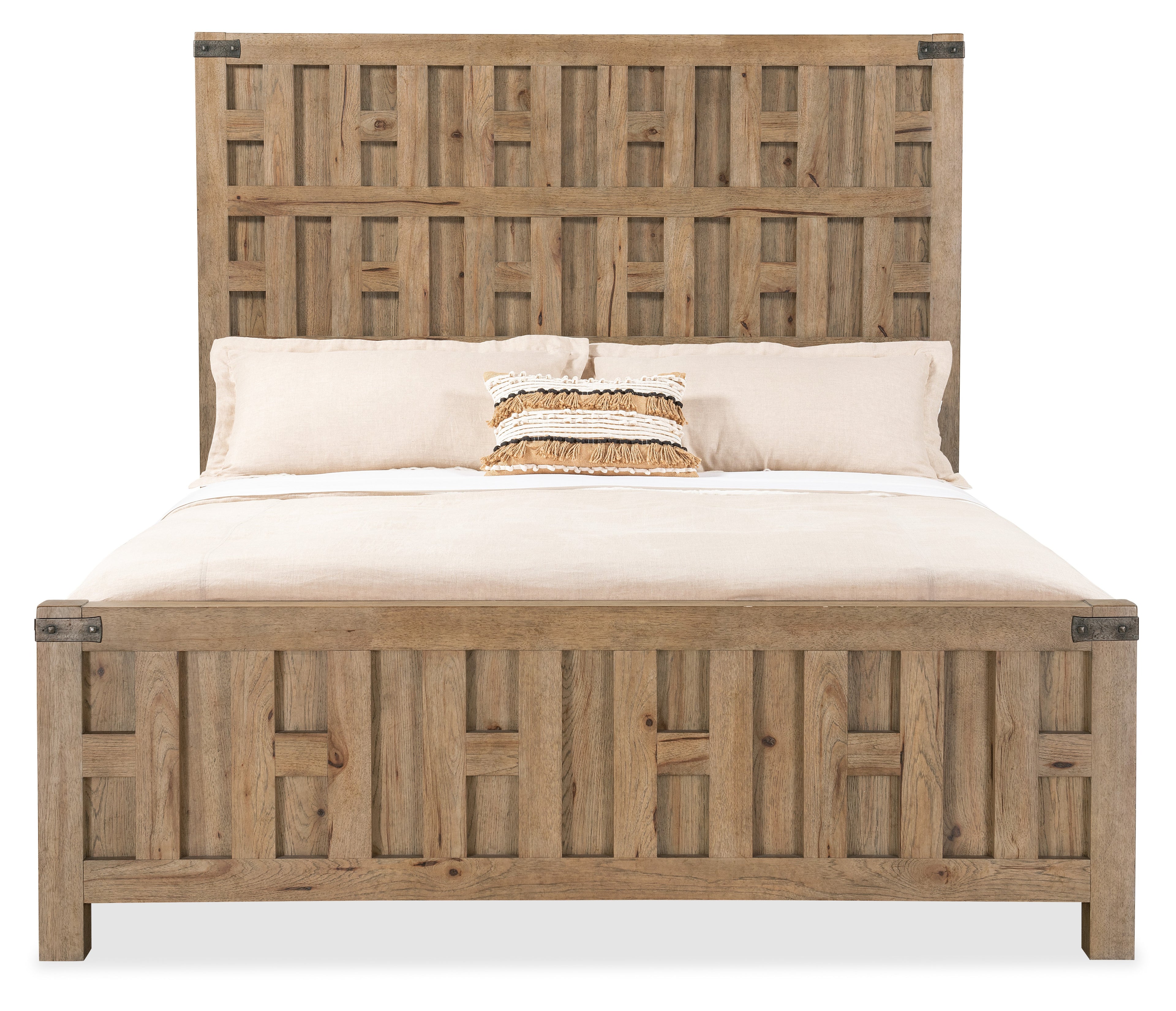 Hooker Furniture Vineyard Row Panel Bed in Light Wood