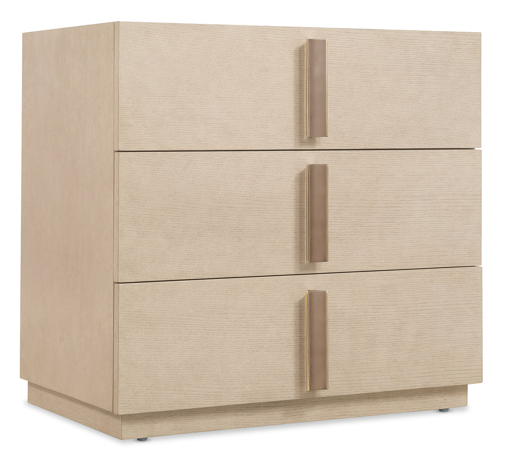 Hooker Furniture Westwood Three-Drawer Nightstand in Light Wood