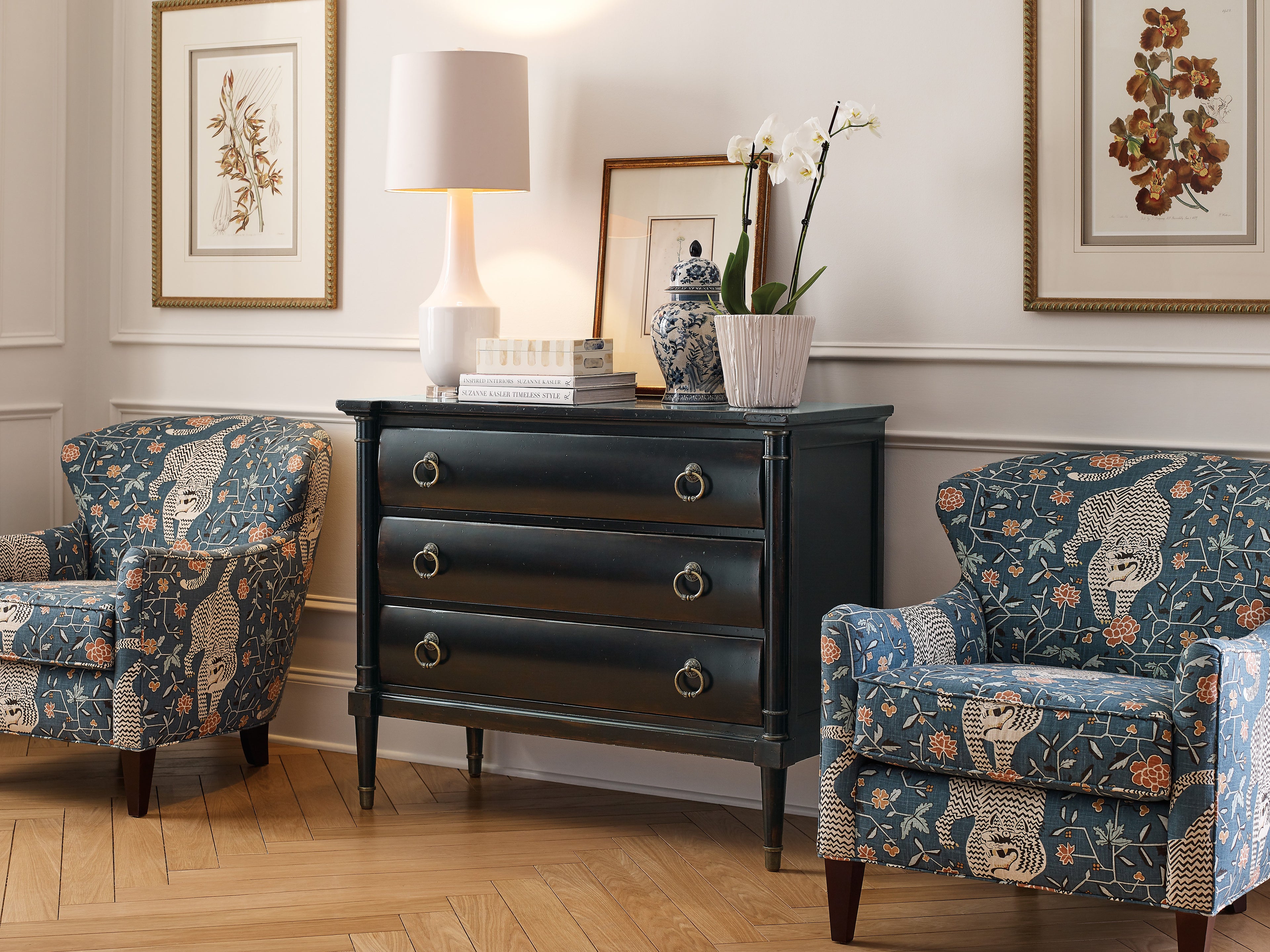 Hooker Furniture Charleston Three Drawer Chest - Armoire Base in Blacks