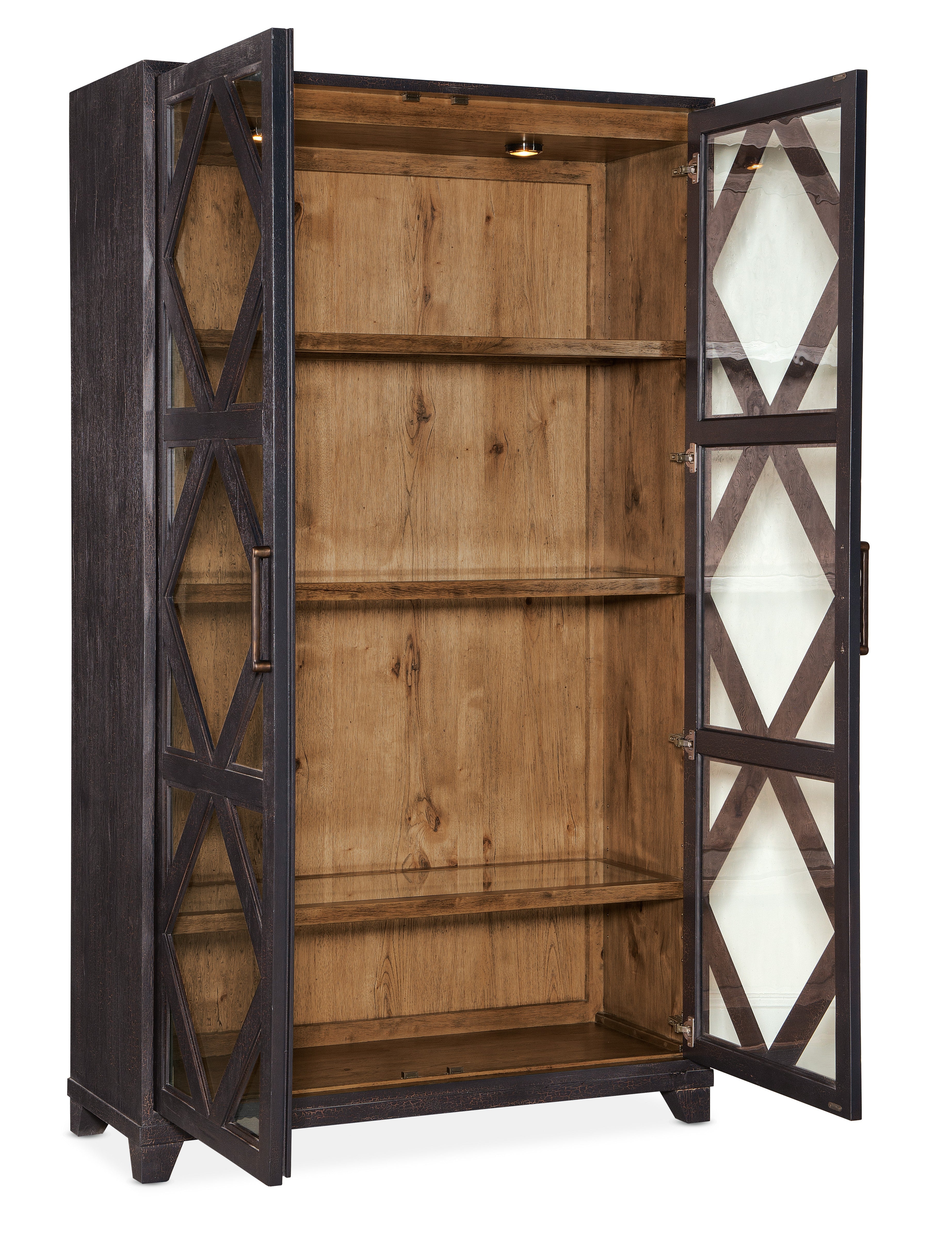 Hooker Furniture Big Sky Display Cabinet in Charred Timber