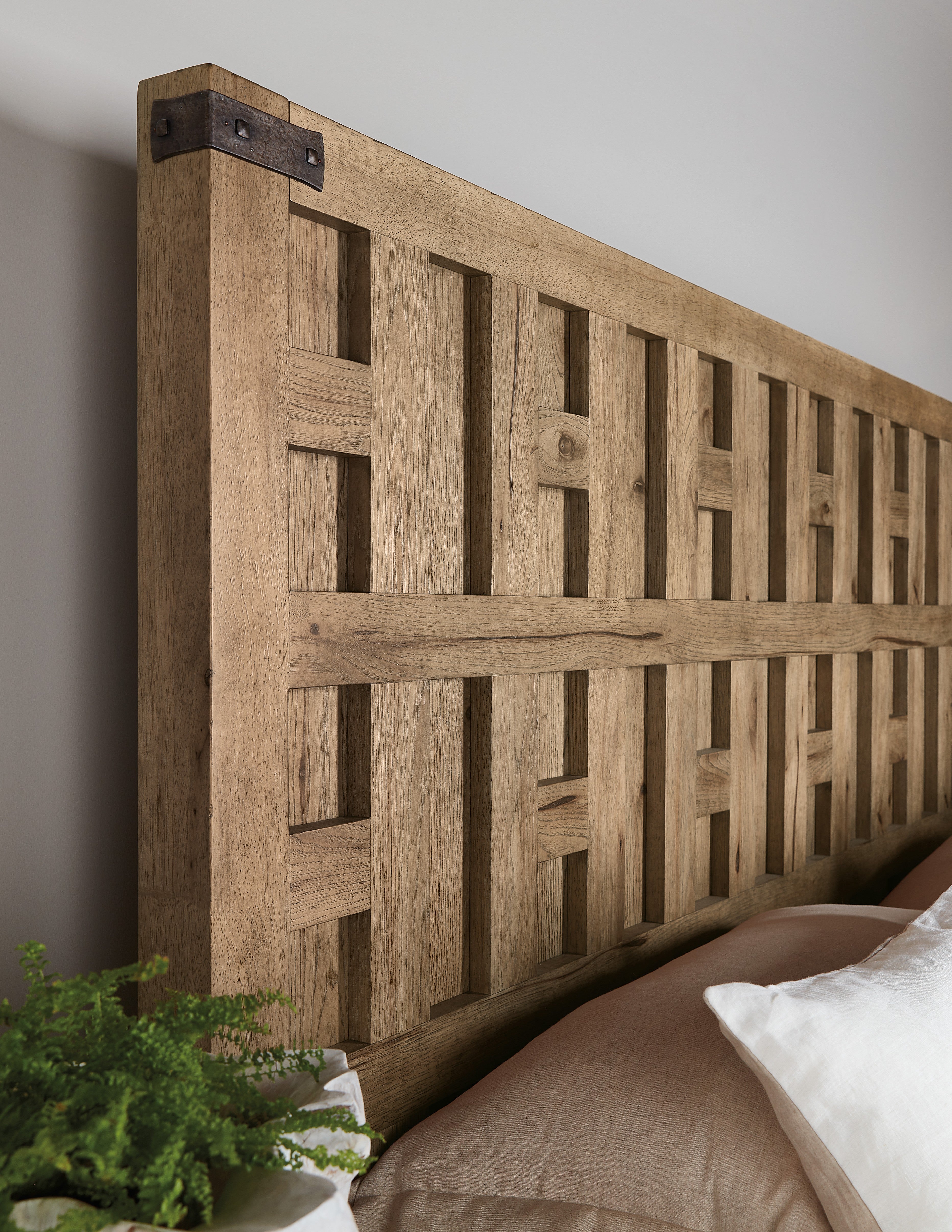 Hooker Furniture Vineyard Row Panel Bed in Light Wood