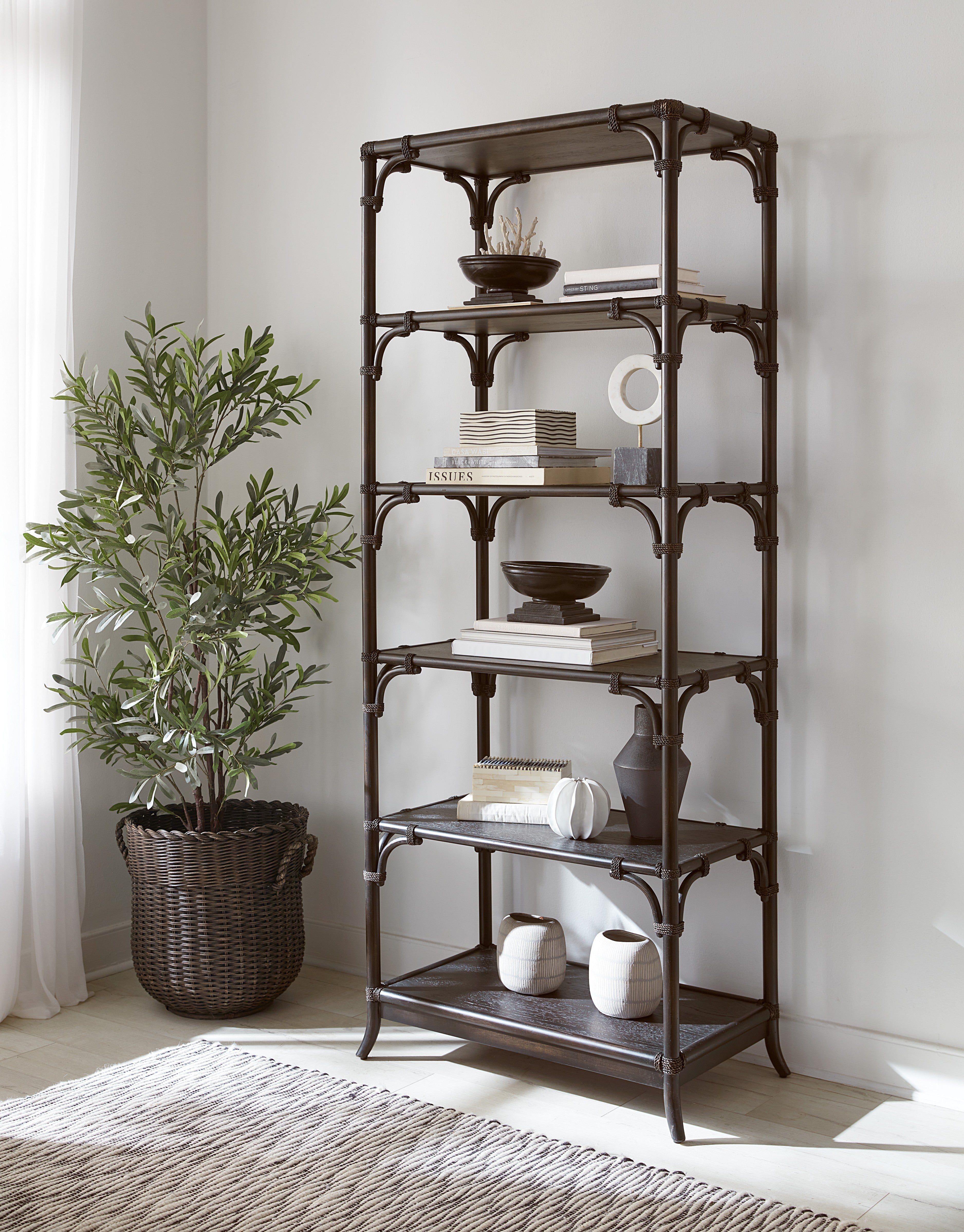 Hooker Furniture Retreat Pole Rattan Bookcase