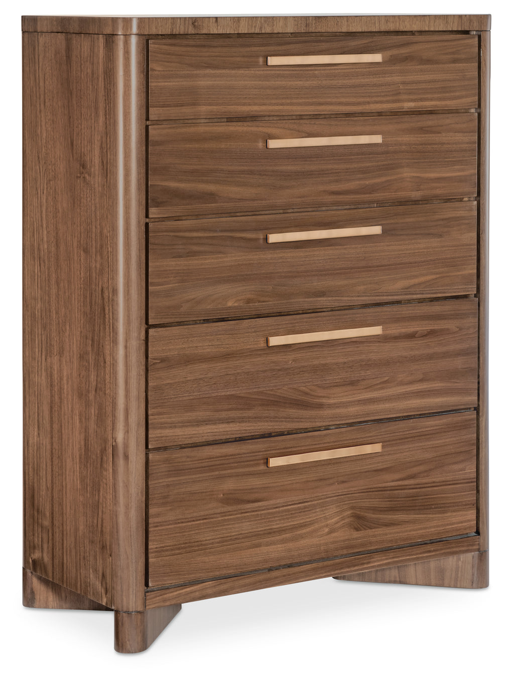 Hooker Furniture Eleana Five Drawer Chest in Light Caramel/Sunlit Bronze