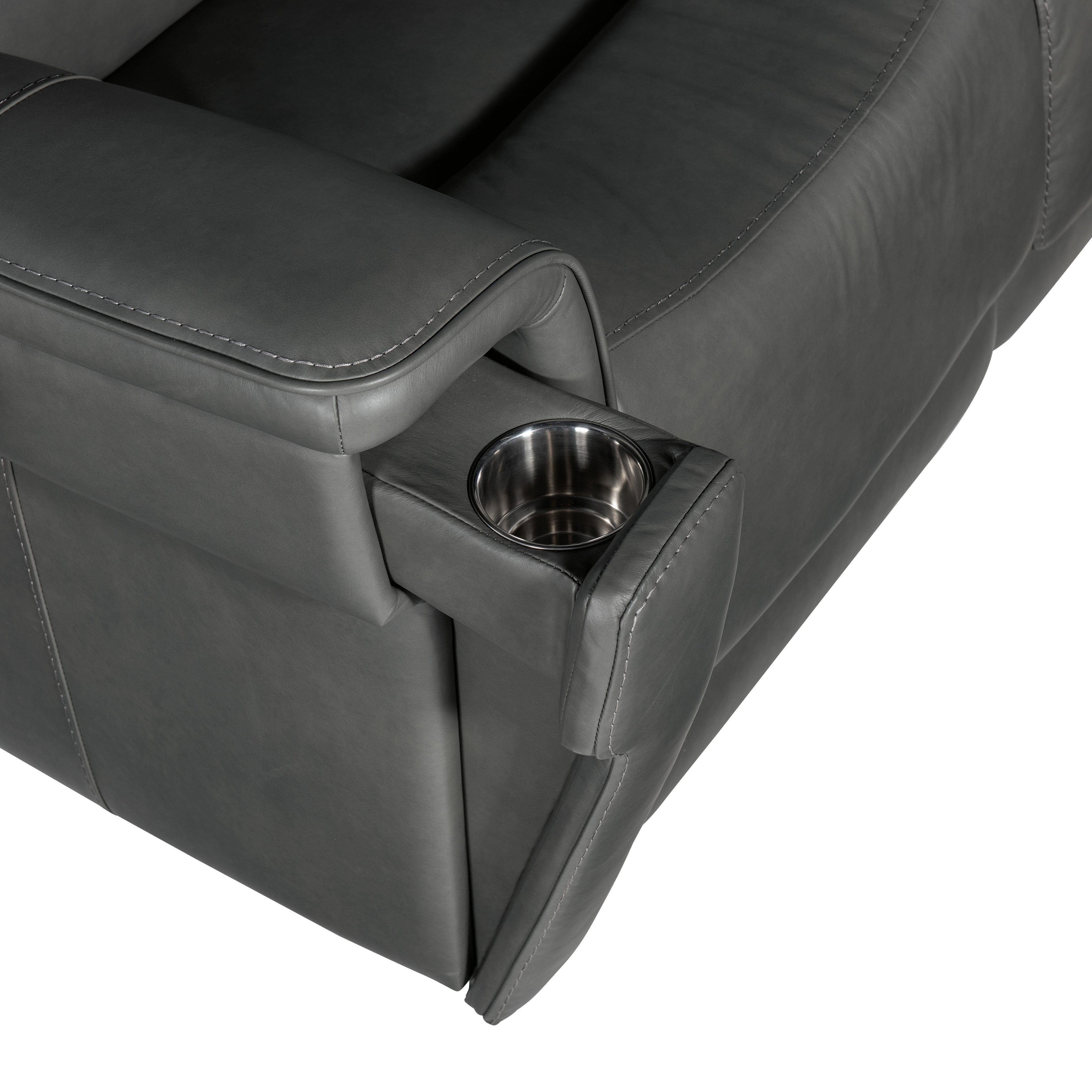 Hooker Furniture Lyra Zero Gravity Power Sofa with Power Headrest in Gray