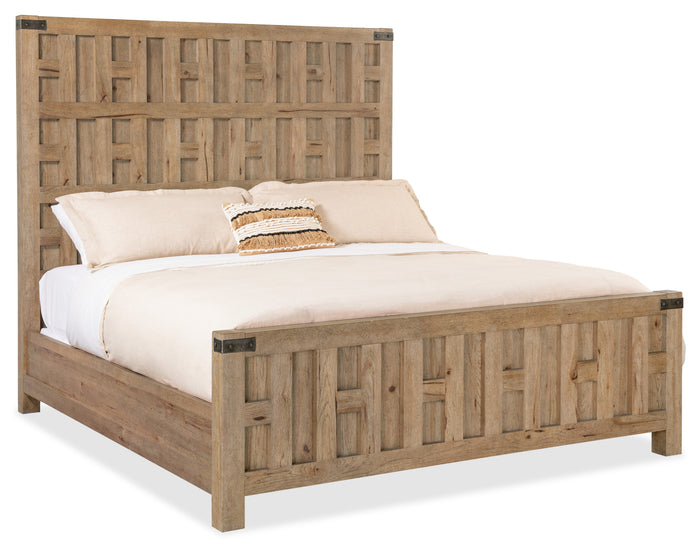 Hooker Furniture Vineyard Row Panel Bed in Light Wood