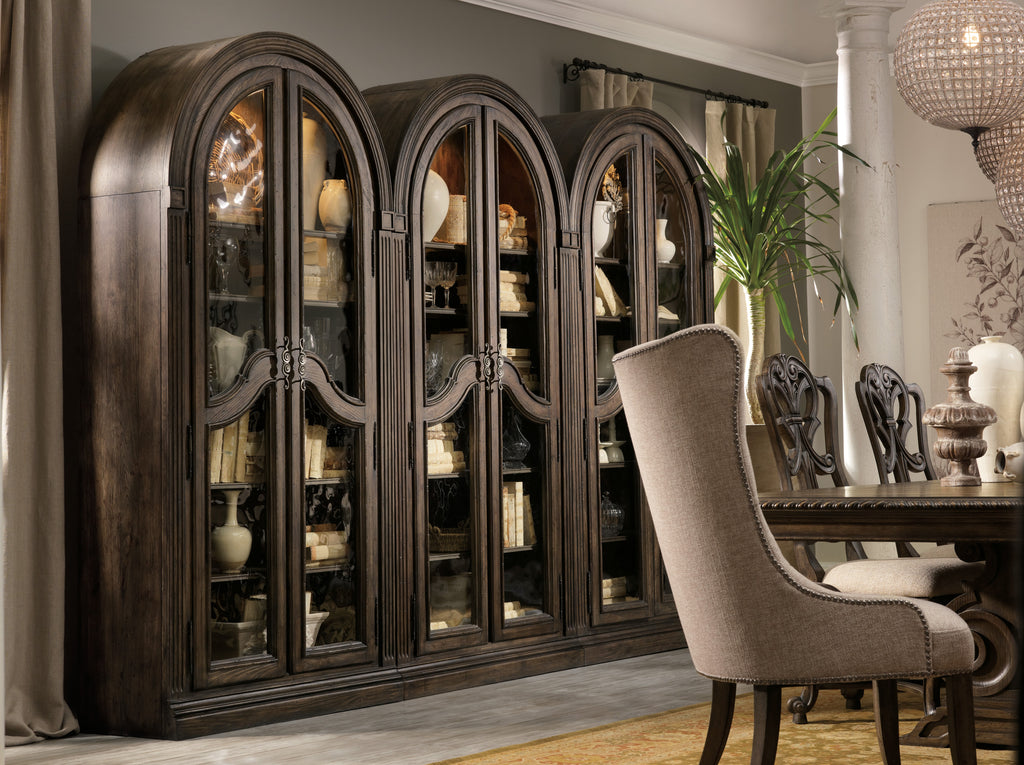 Hooker Furniture Rhapsody Bunching Curio in Walnut Rustic