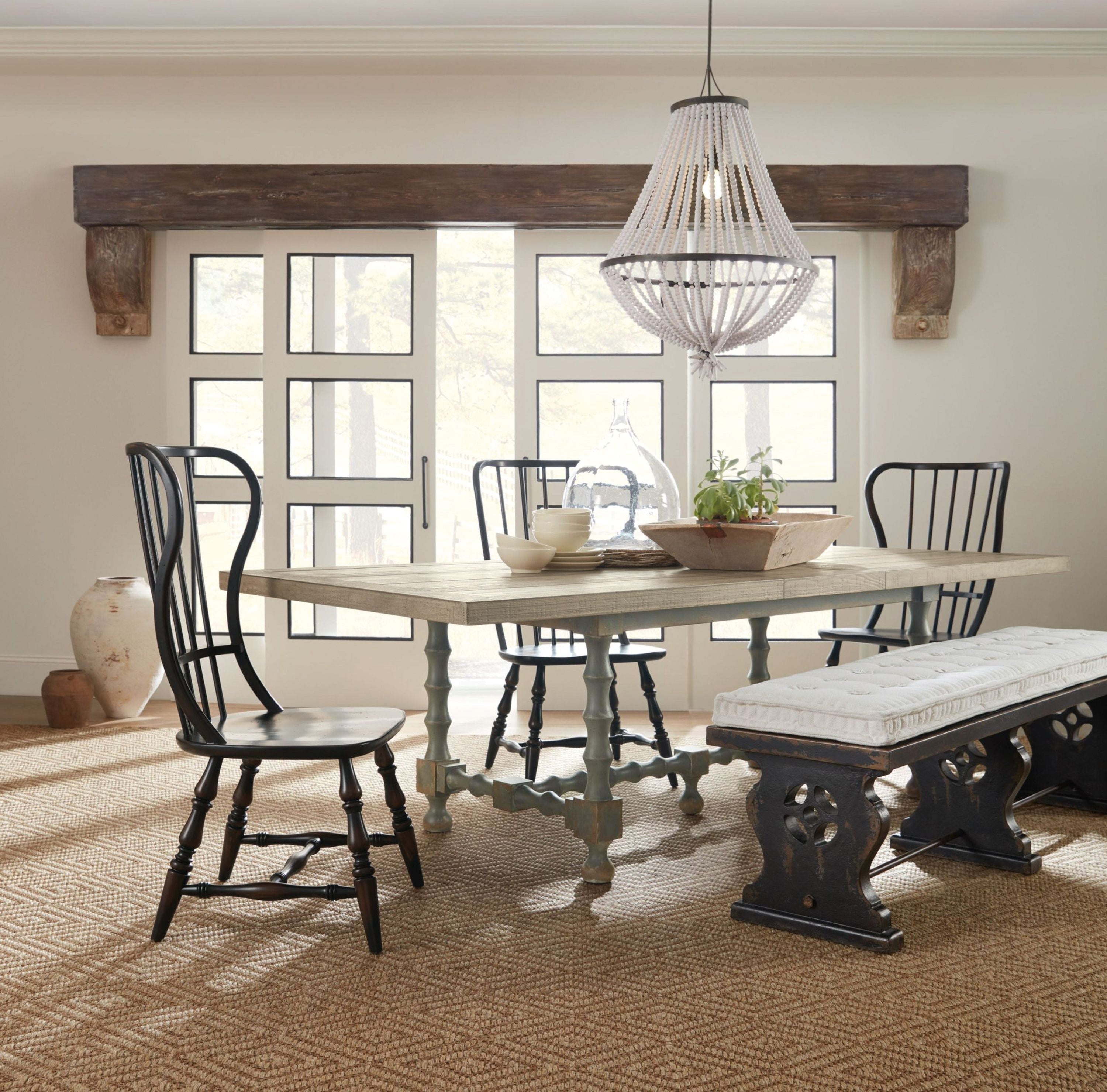 Hooker Furniture Ciao Bella 84in Trestle Table with 2-18in Leaves