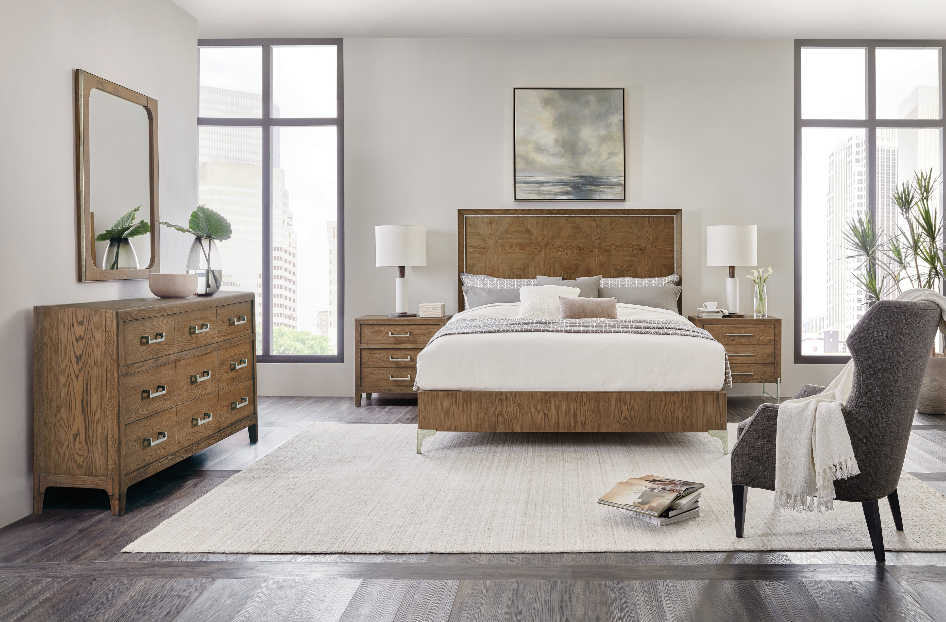 Hooker Furniture Chapman Mirror in Medium Wood