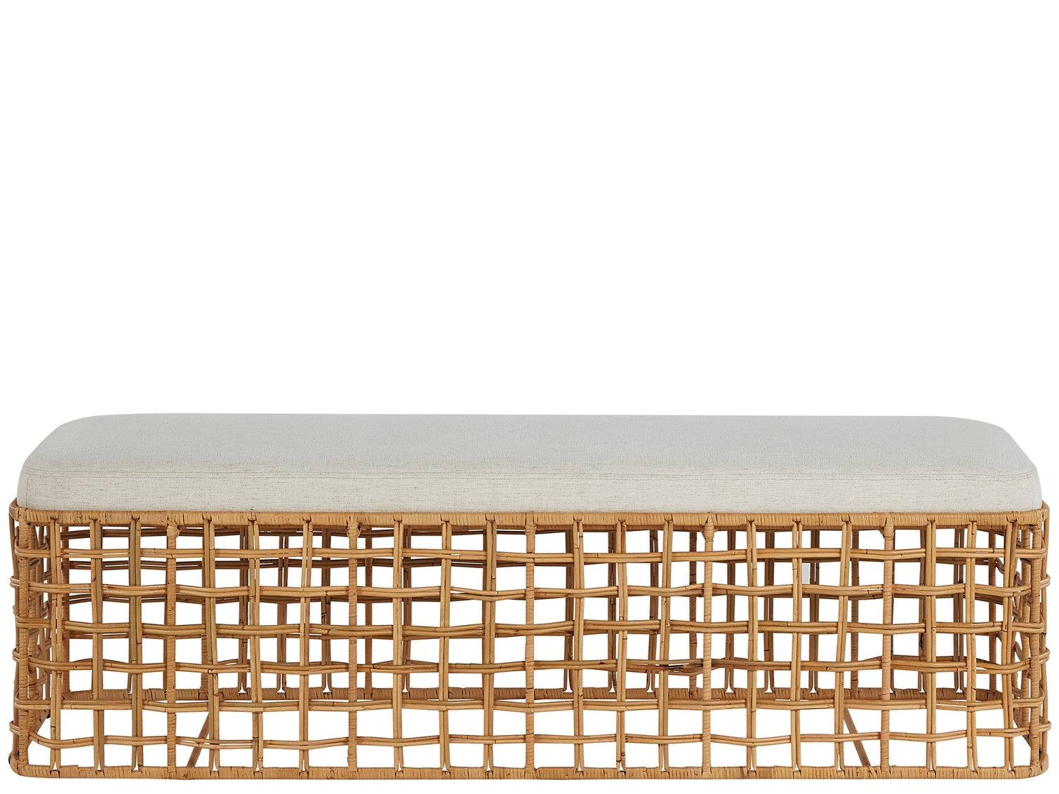 Getaway Bench in Natural Rattan