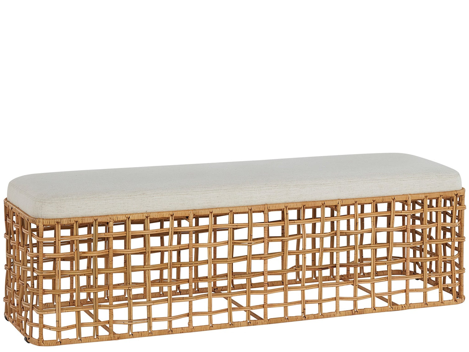 Getaway Bench in Natural Rattan