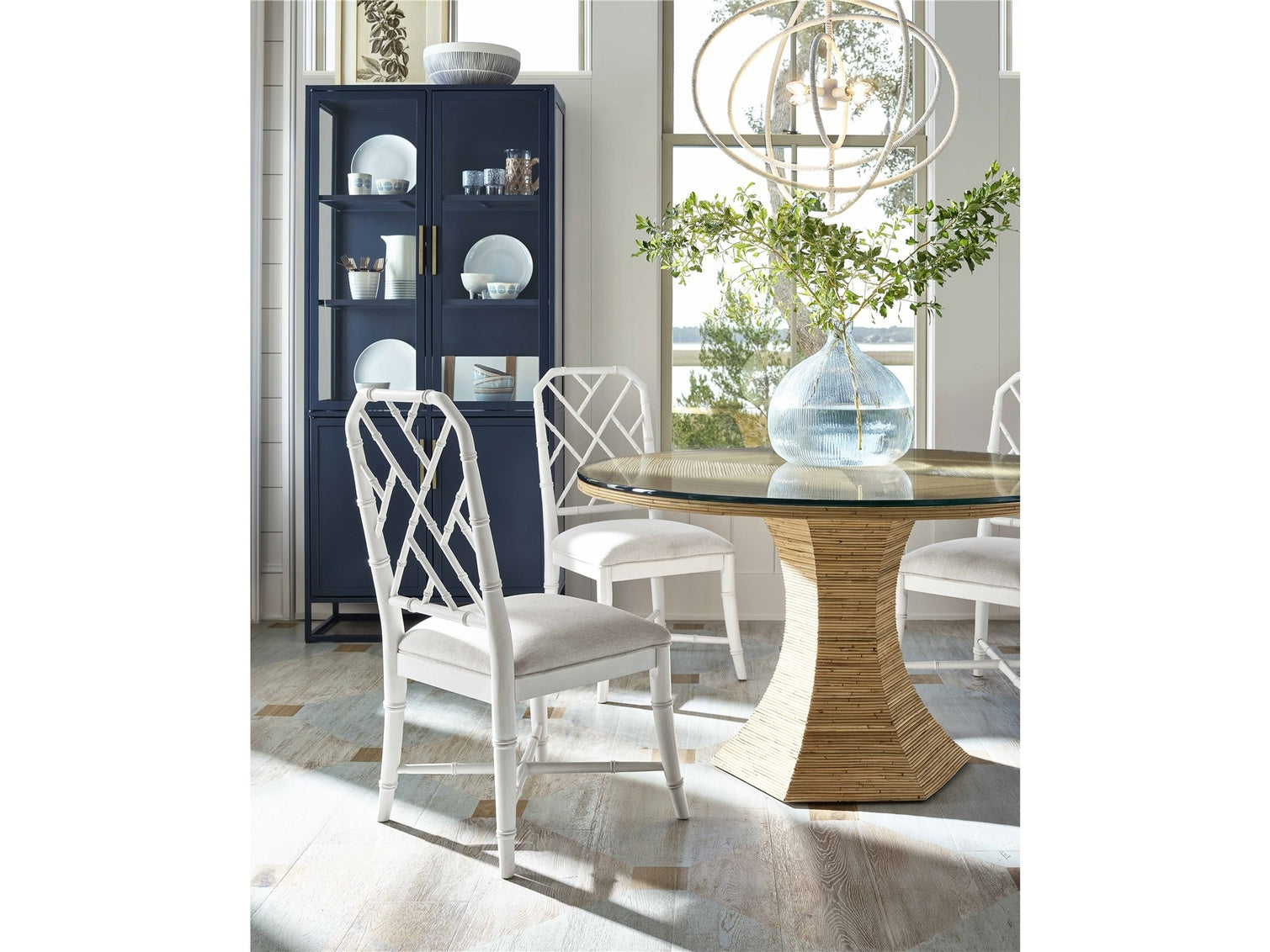Getaway Santorini Tall Metal Kitchen Cabinet in Cerulean Blue