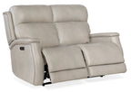 Hooker Furniture Rhea Zero Gravity Power Recline Loveseat with Power Headrest in Sahara Ash