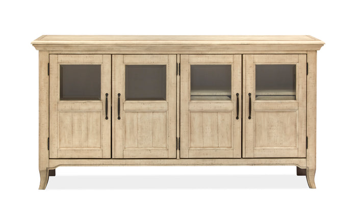 Harlow Four Door Buffet in Weathered Bisque