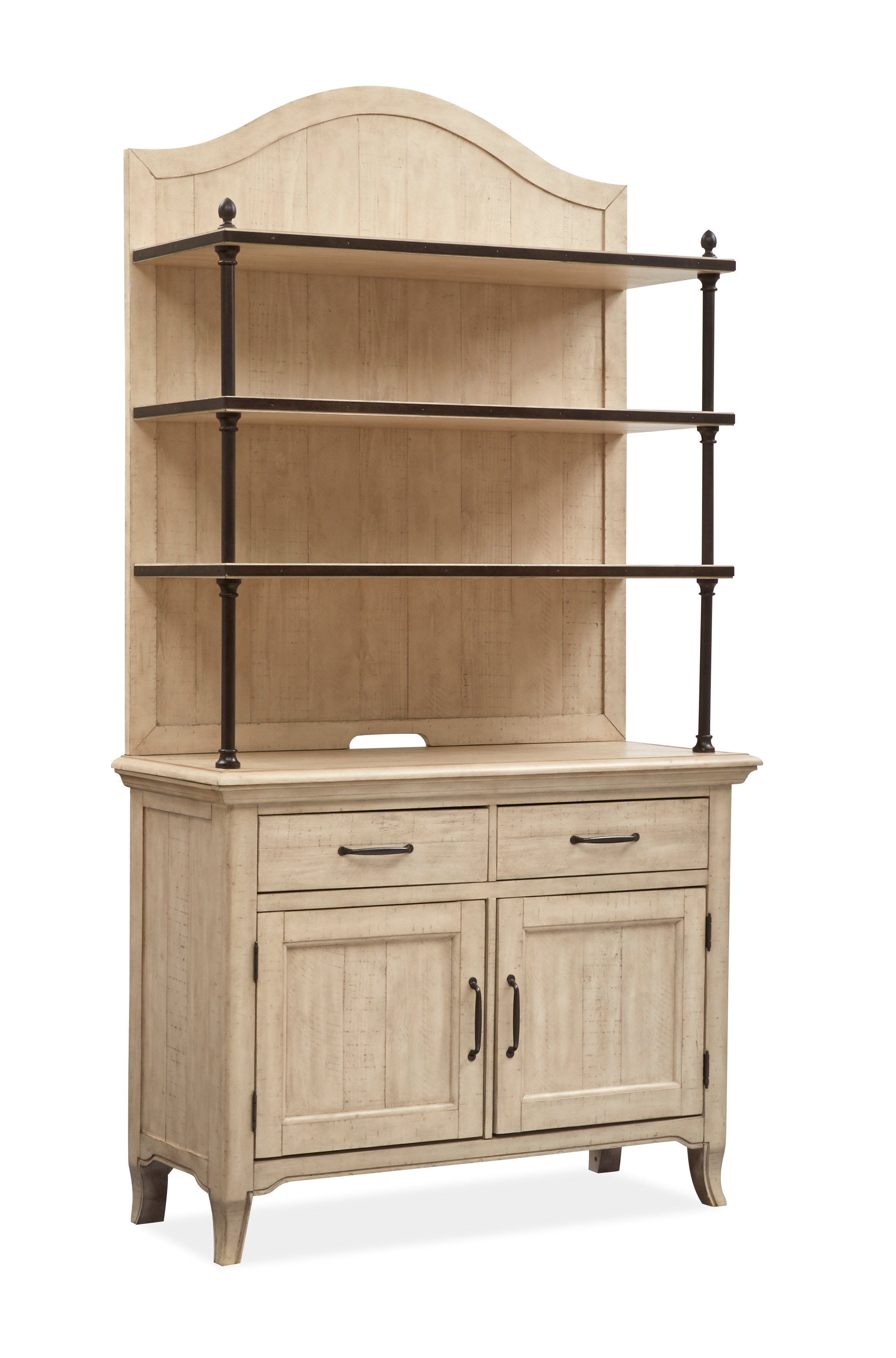 Harlow Buffet with Hutch in Weathered Bisque