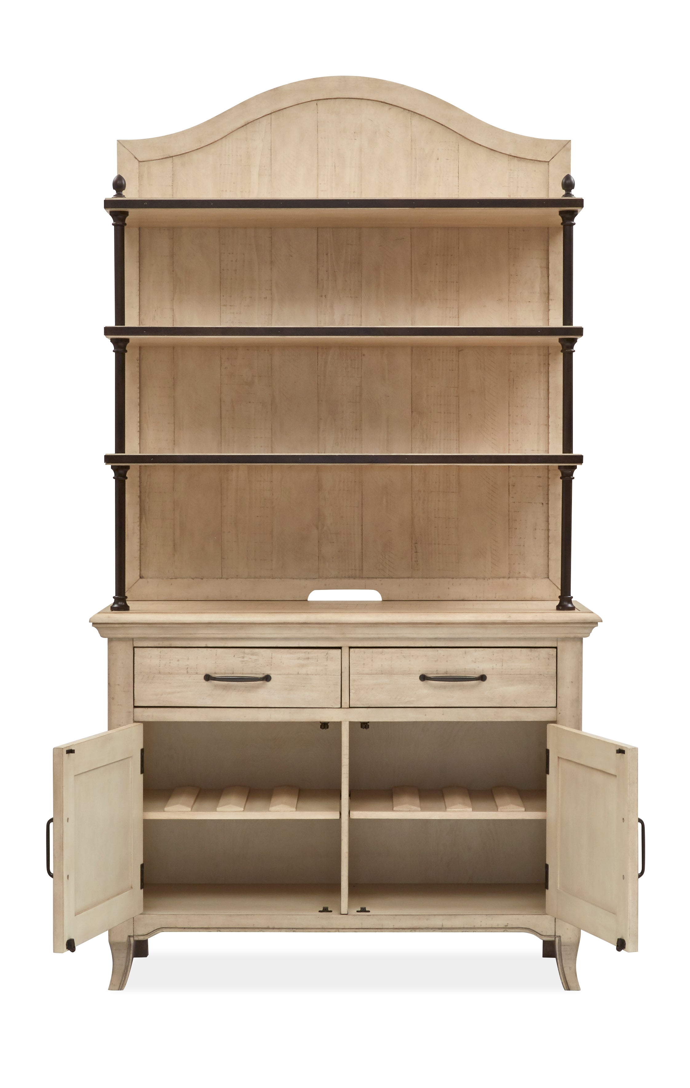 Harlow Buffet with Hutch in Weathered Bisque