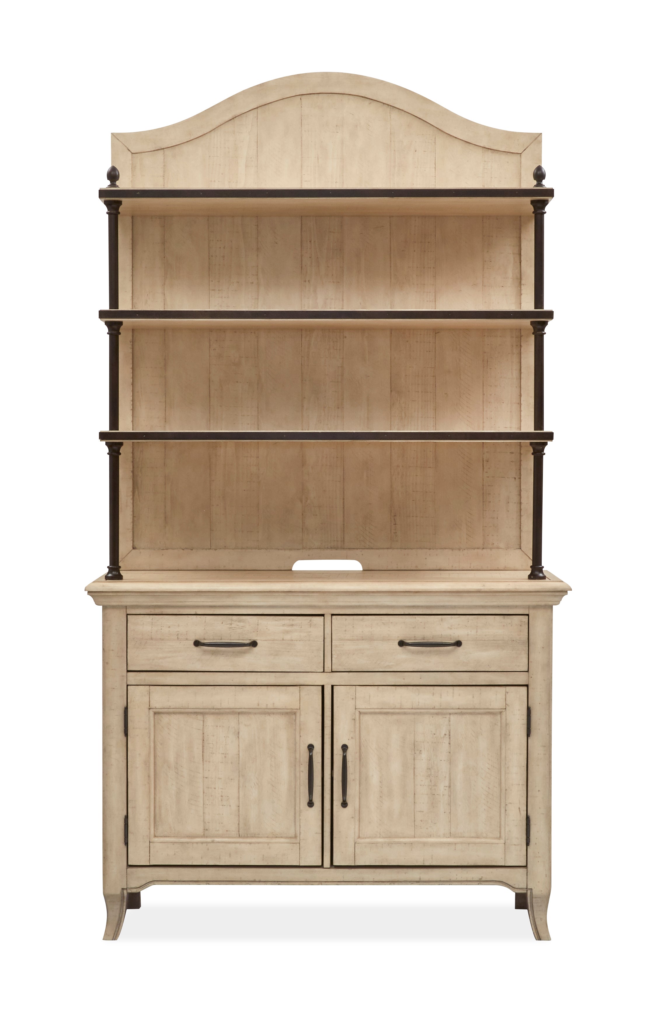 Harlow Buffet with Hutch in Weathered Bisque