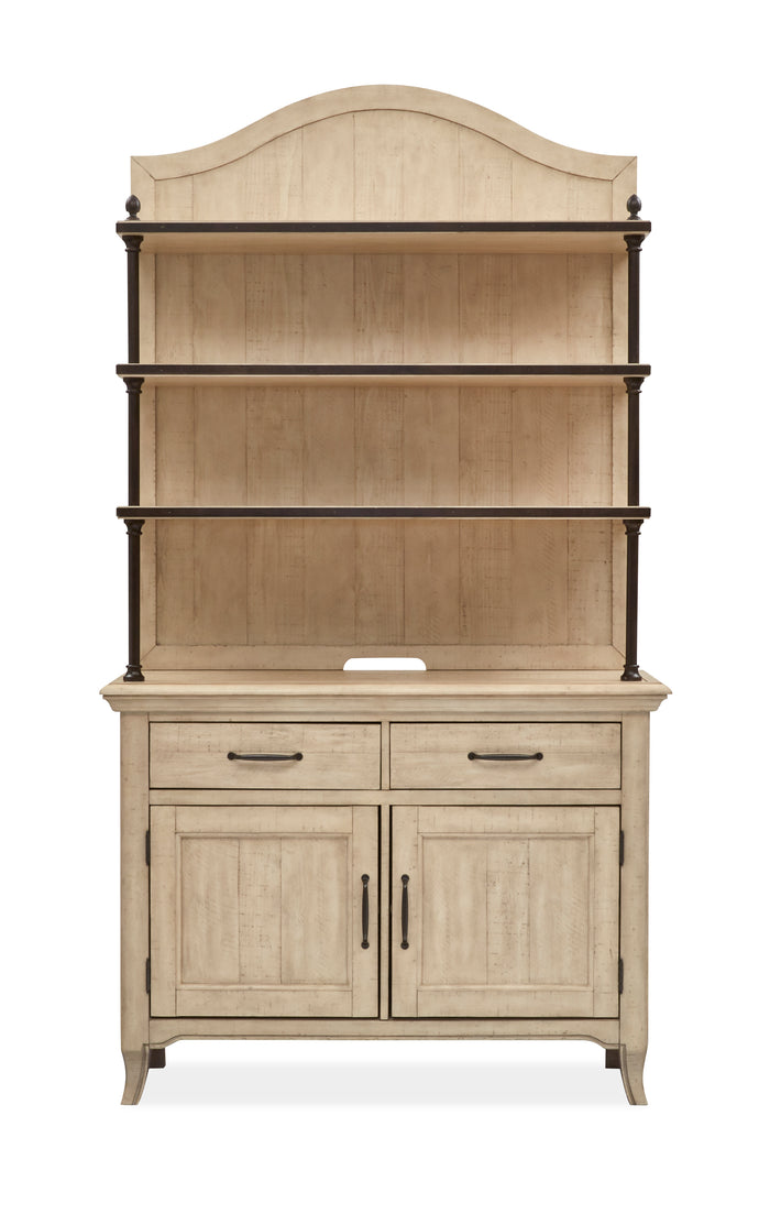 Harlow Buffet with Hutch in Weathered Bisque