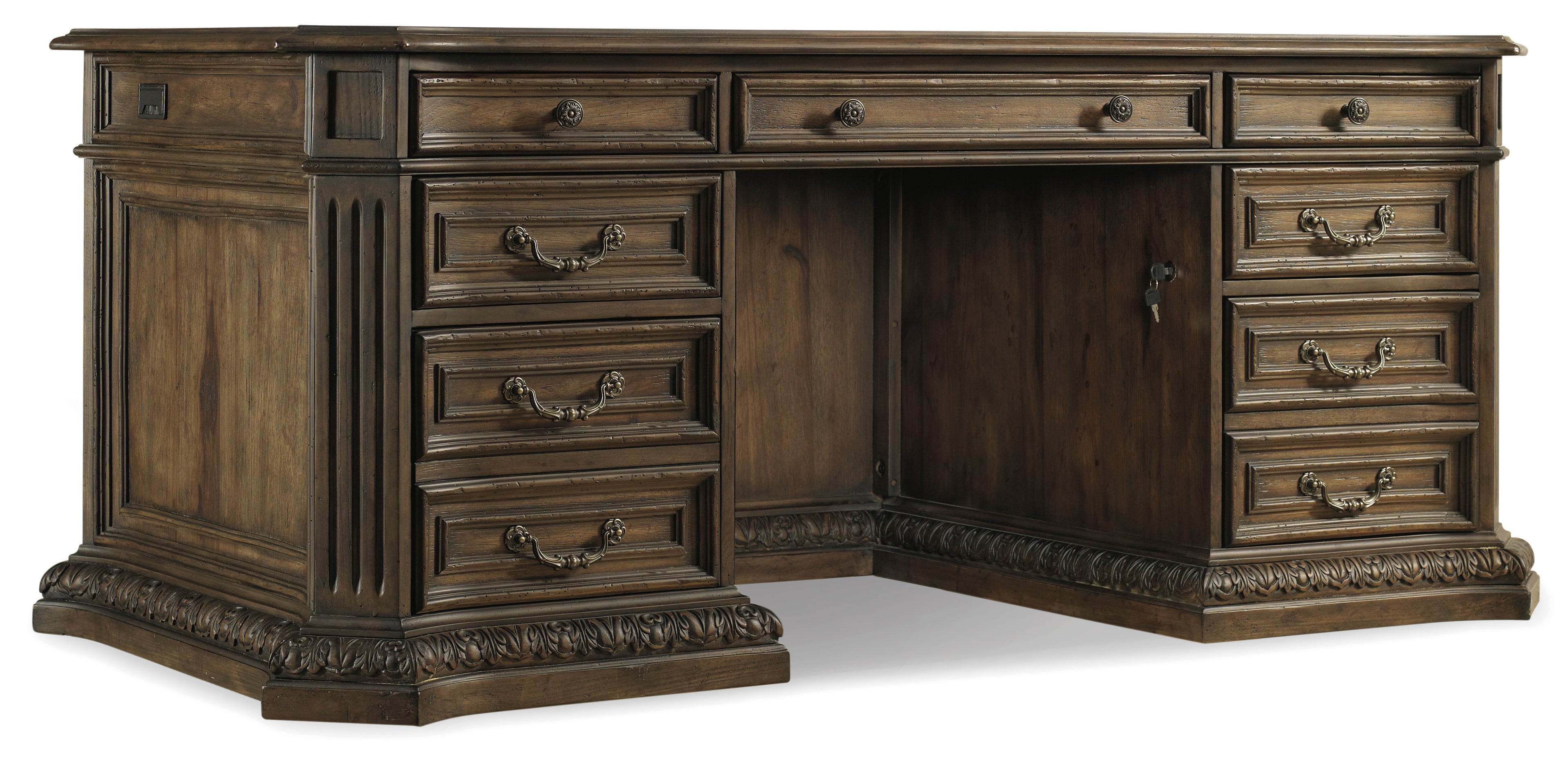 Hooker Furniture Rhapsody Executive Desk in Medium Wood