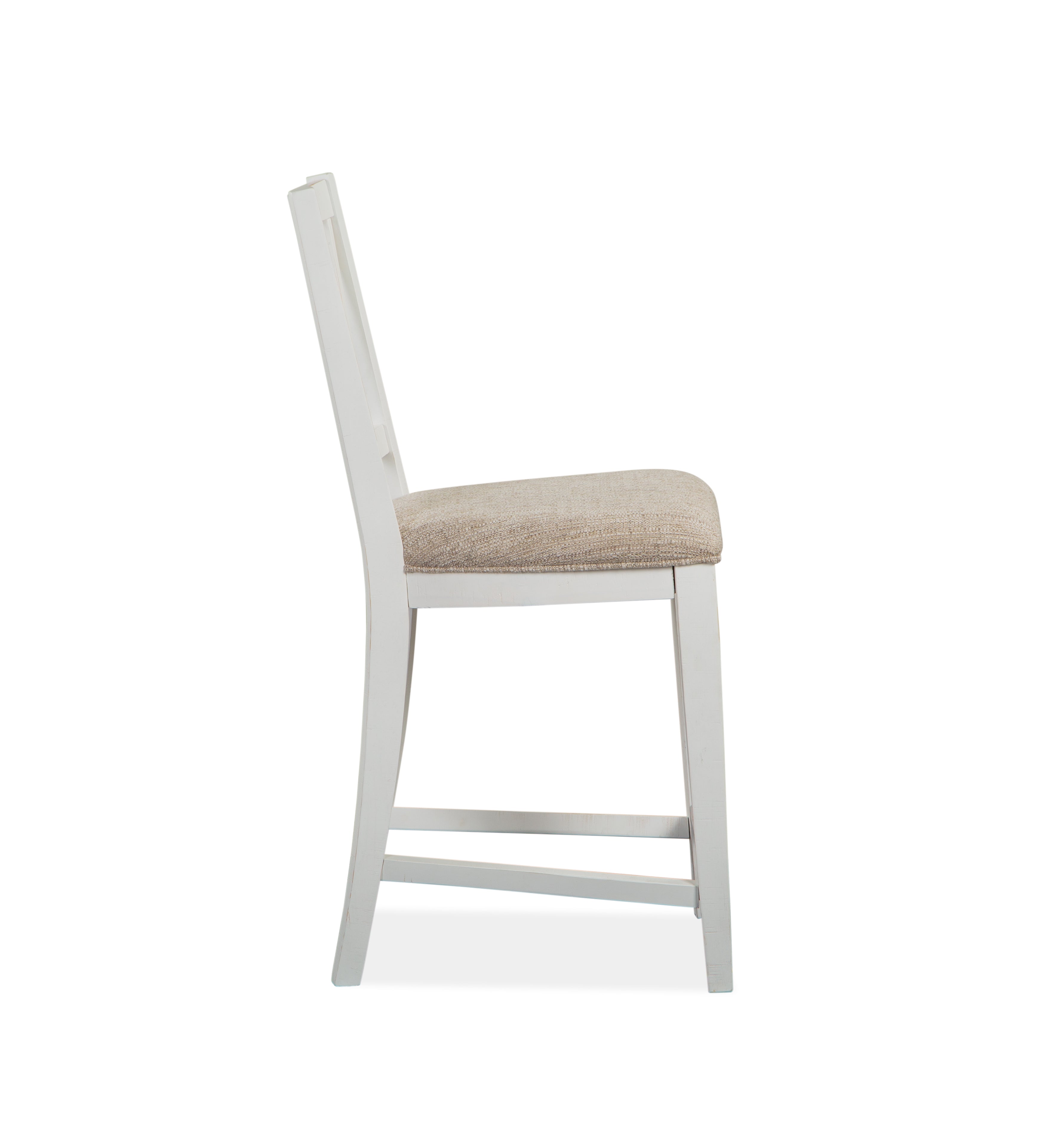 Heron Cove Counter Chair w/Upholstered Seat (2/ctn) in Chalk White and Dovetail Grey