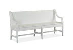 Heron Cove Bench w/Back in Chalk White and Dovetail Grey