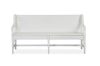 Heron Cove Bench w/Back in Chalk White and Dovetail Grey