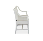 Heron Cove Bench w/Back in Chalk White and Dovetail Grey