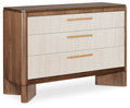 Hooker Furniture Eleana Three Drawer Chest in Light Caramel/Sunlit Bronze