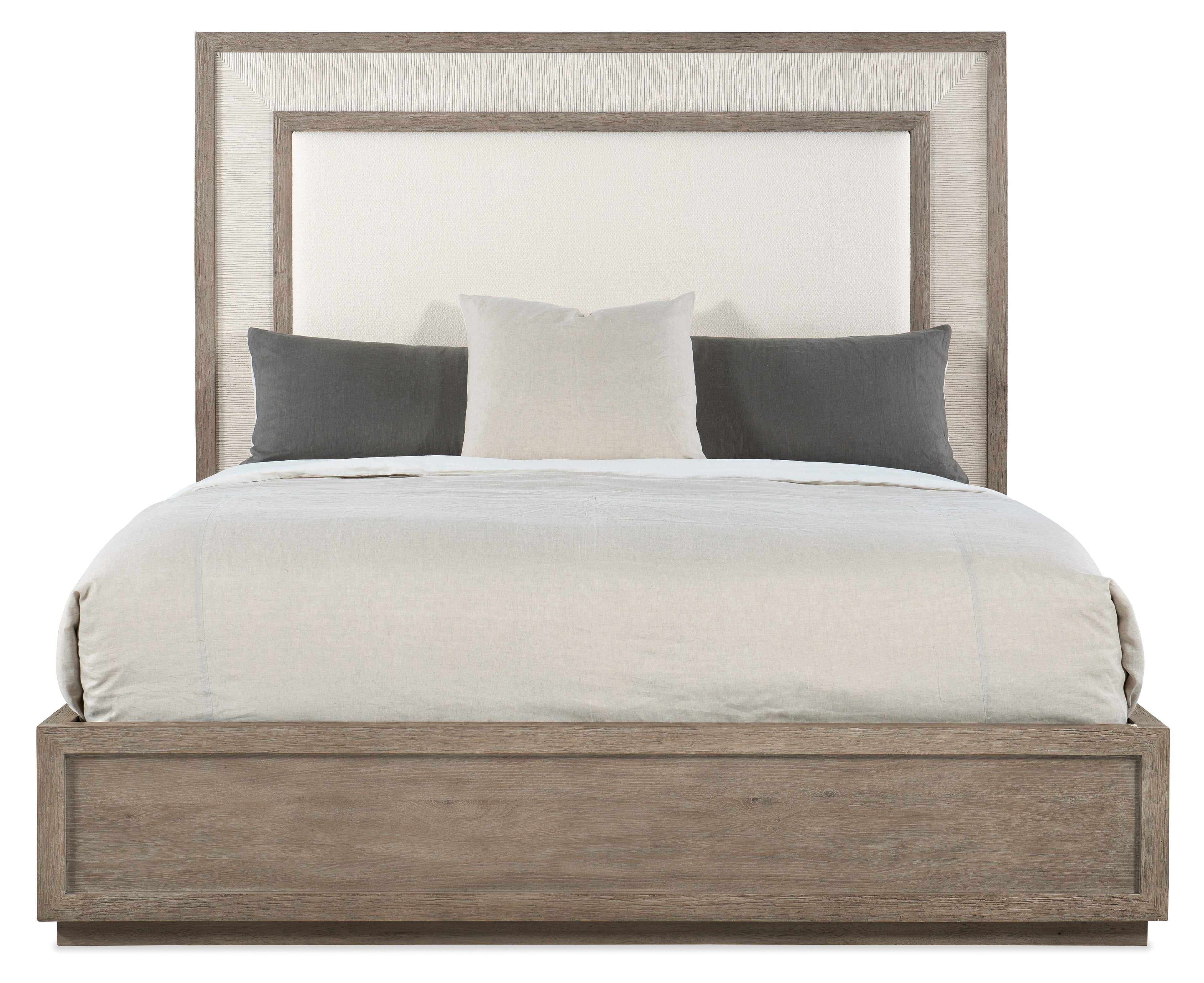 Hooker Furniture Serenity Rookery Upholstered Panel Bed in Beige
