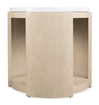 Hooker Furniture Westwood Round Side Table in Volakas/Polished Limestone