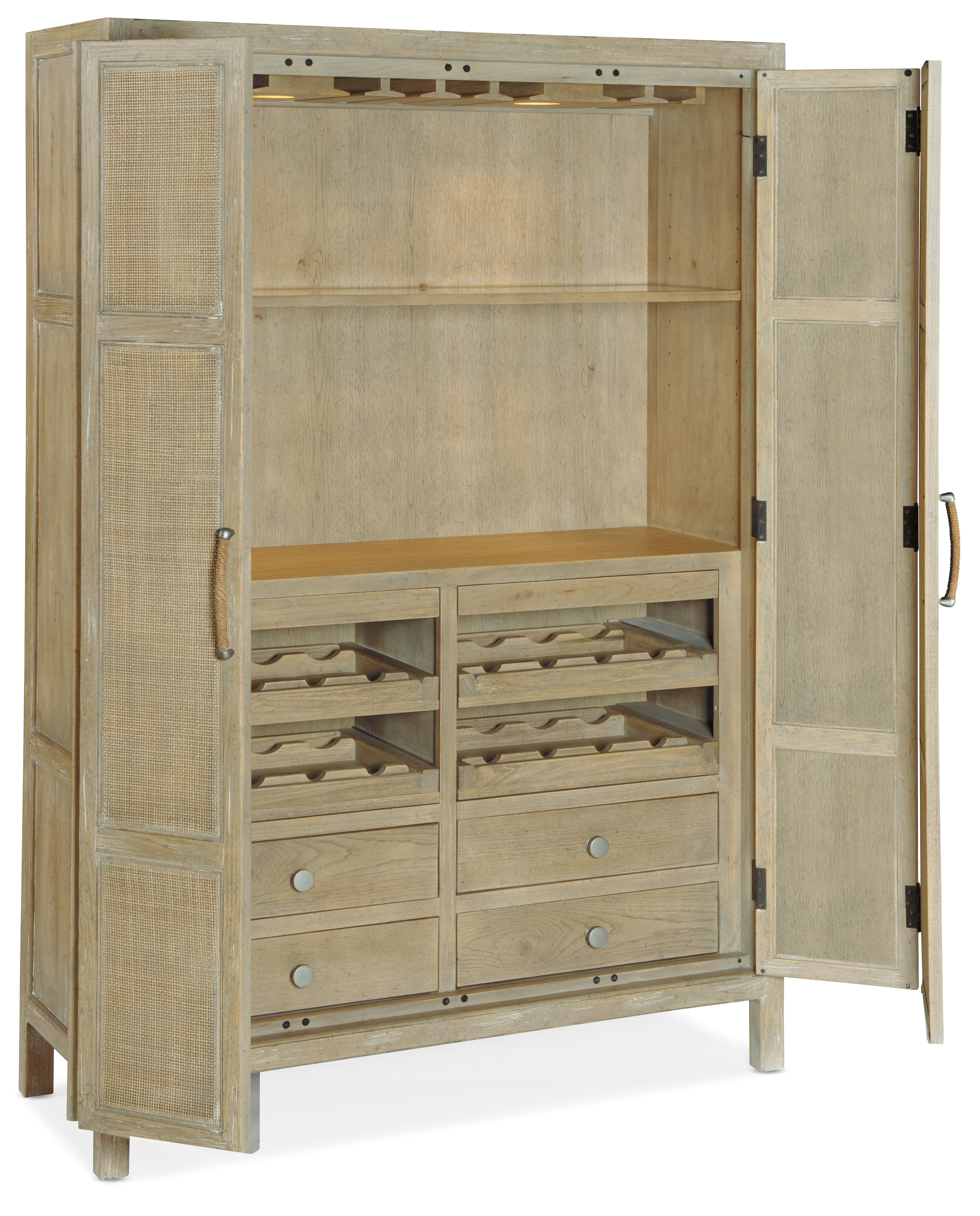 Hooker Furniture Surfrider Bar Cabinet in Driftwood