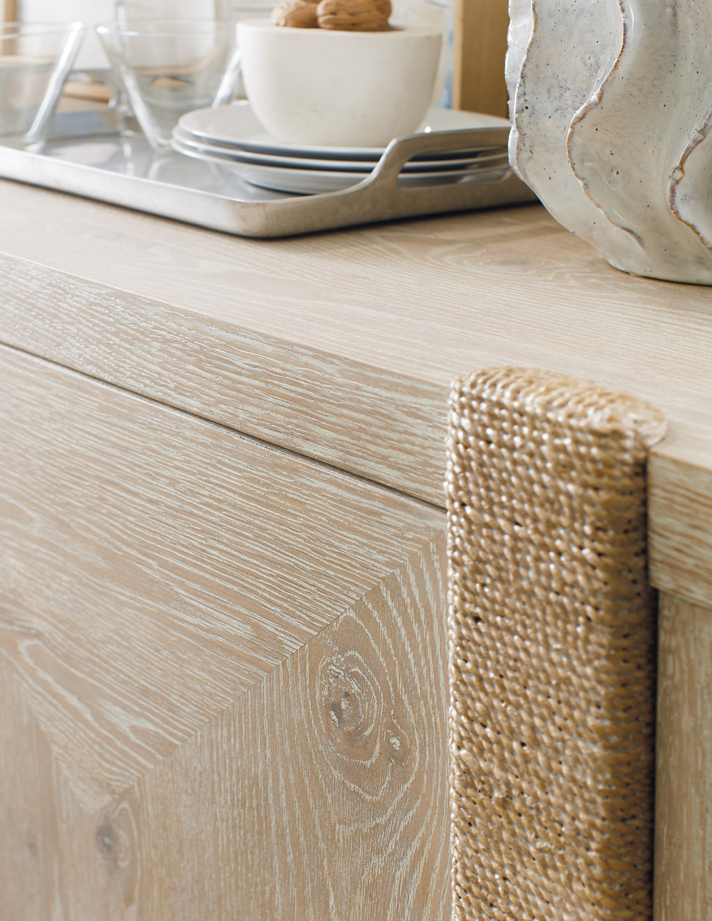 Hooker Furniture Commerce & Market Seaside Buffet in Natural Light Wood