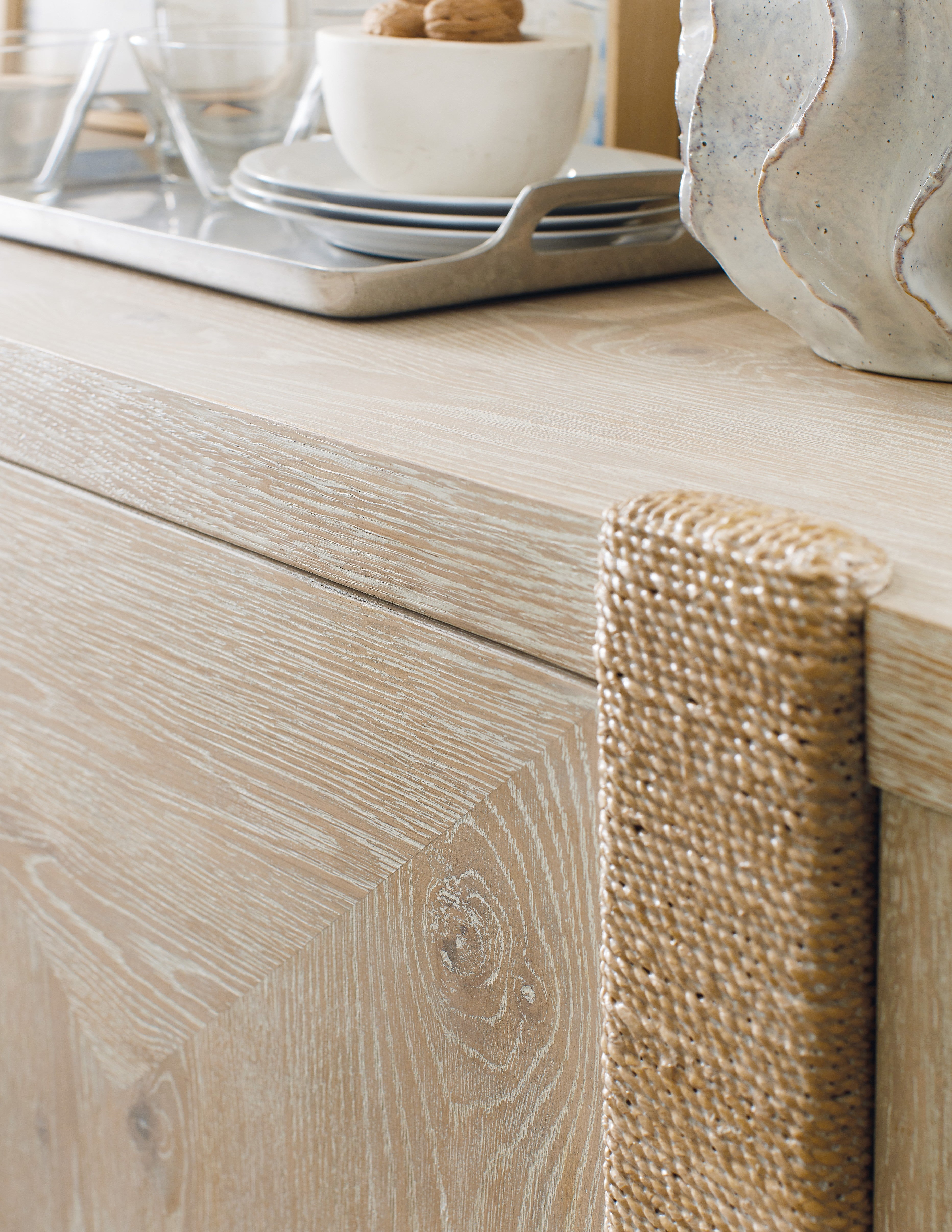 Hooker Furniture Commerce & Market Seaside Buffet in Natural Light Wood