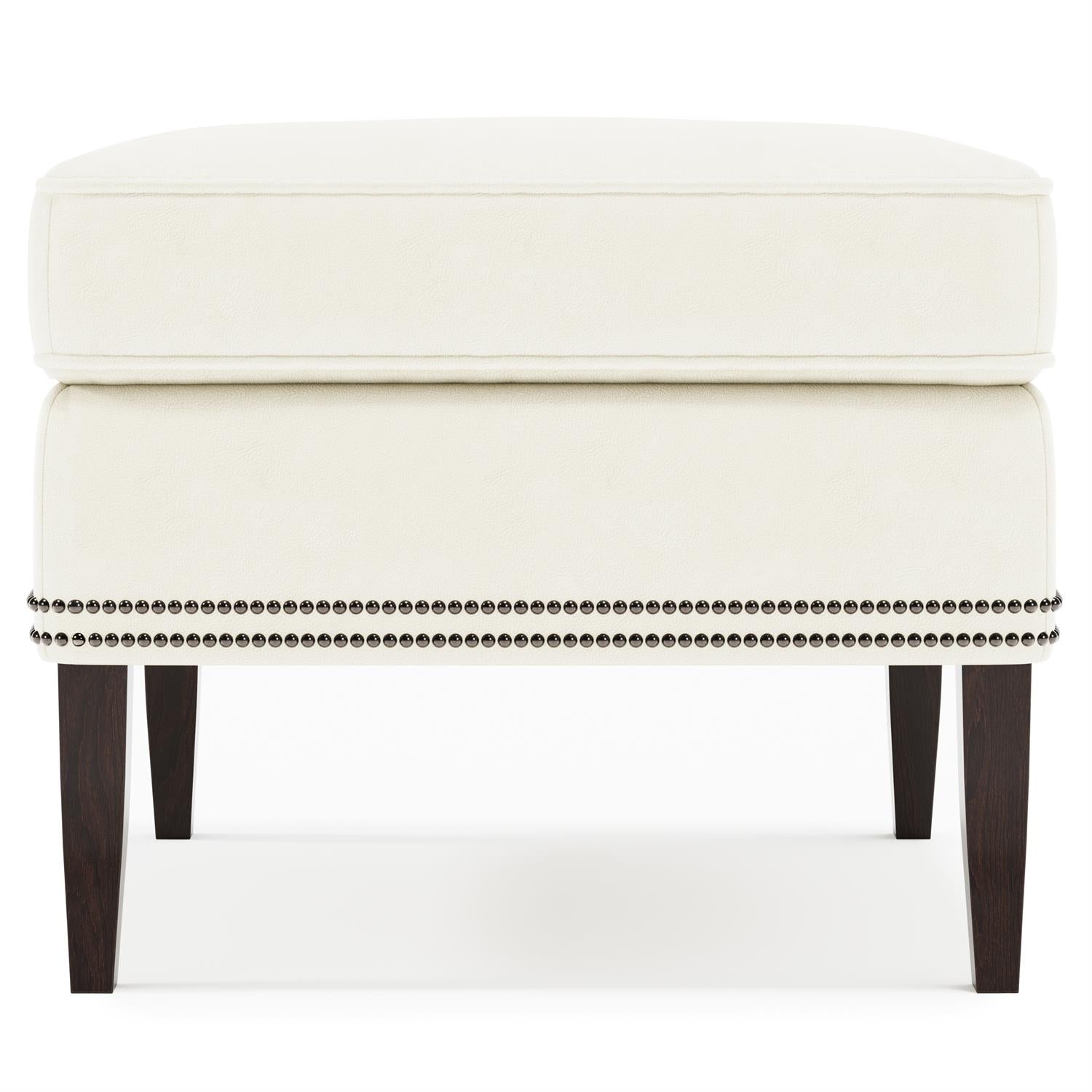 Kingston Leather Ottoman in Mocha