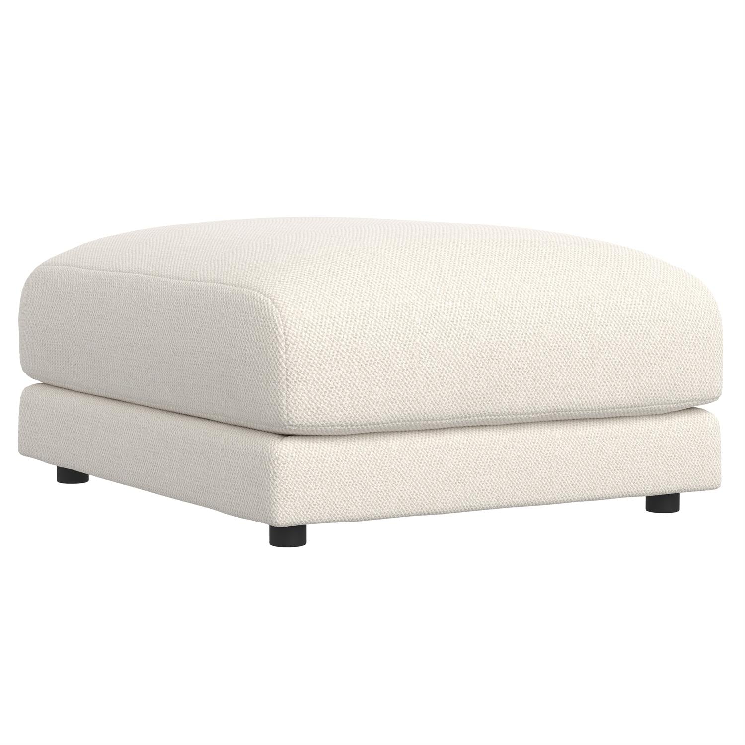 Rylan Fabric Bumper Ottoman in Ivory