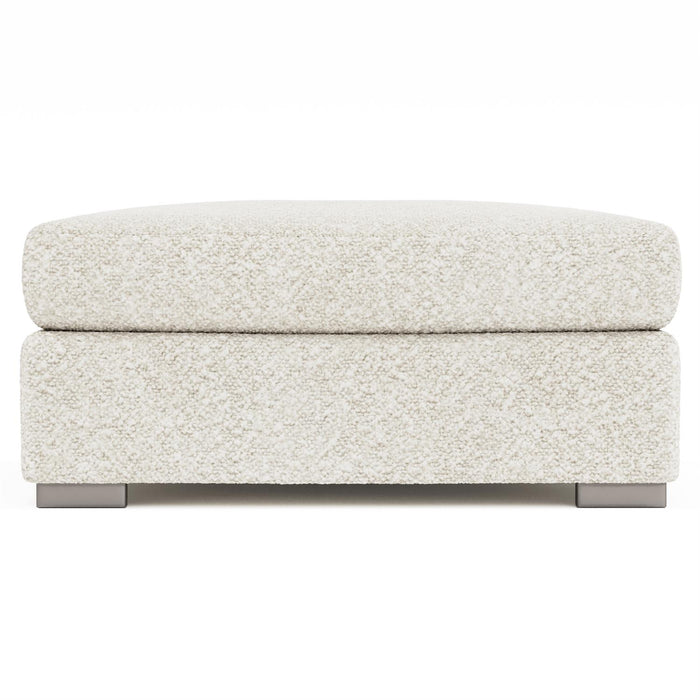 Helena Fabric Bumper Ottoman in Ivory