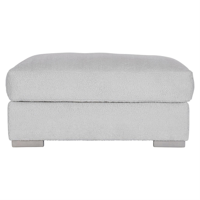 Andie Fabric Bumper Ottoman in White