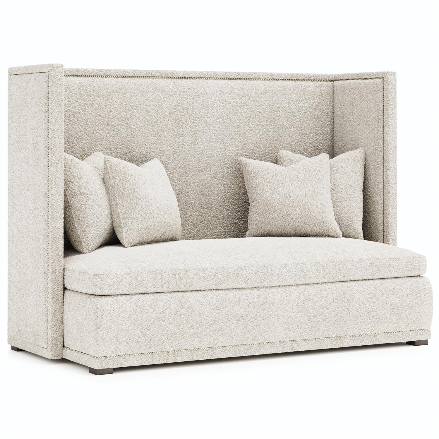 Andie Fabric Bumper Ottoman in White