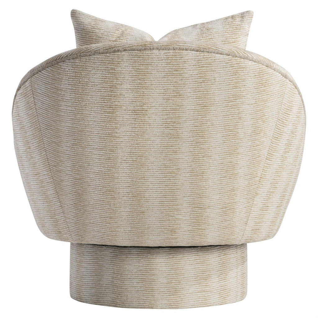 Lucia Fabric Swivel Chair in Ivory