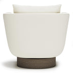 Gemma Leather Swivel Chair in White