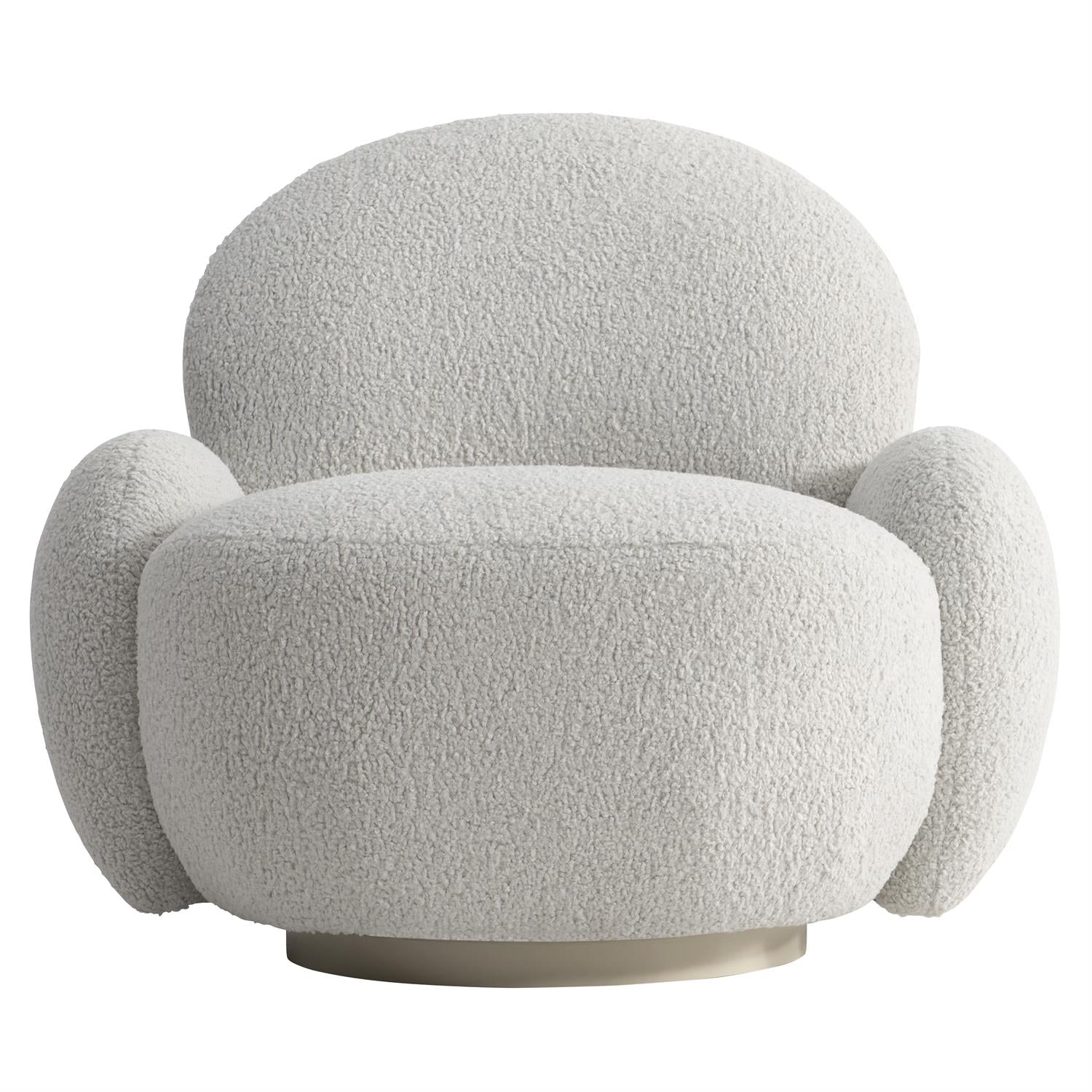 St. Jean Fabric Swivel Chair in Greige