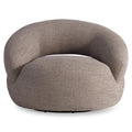 Cleo Fabric Swivel Chair in Brown