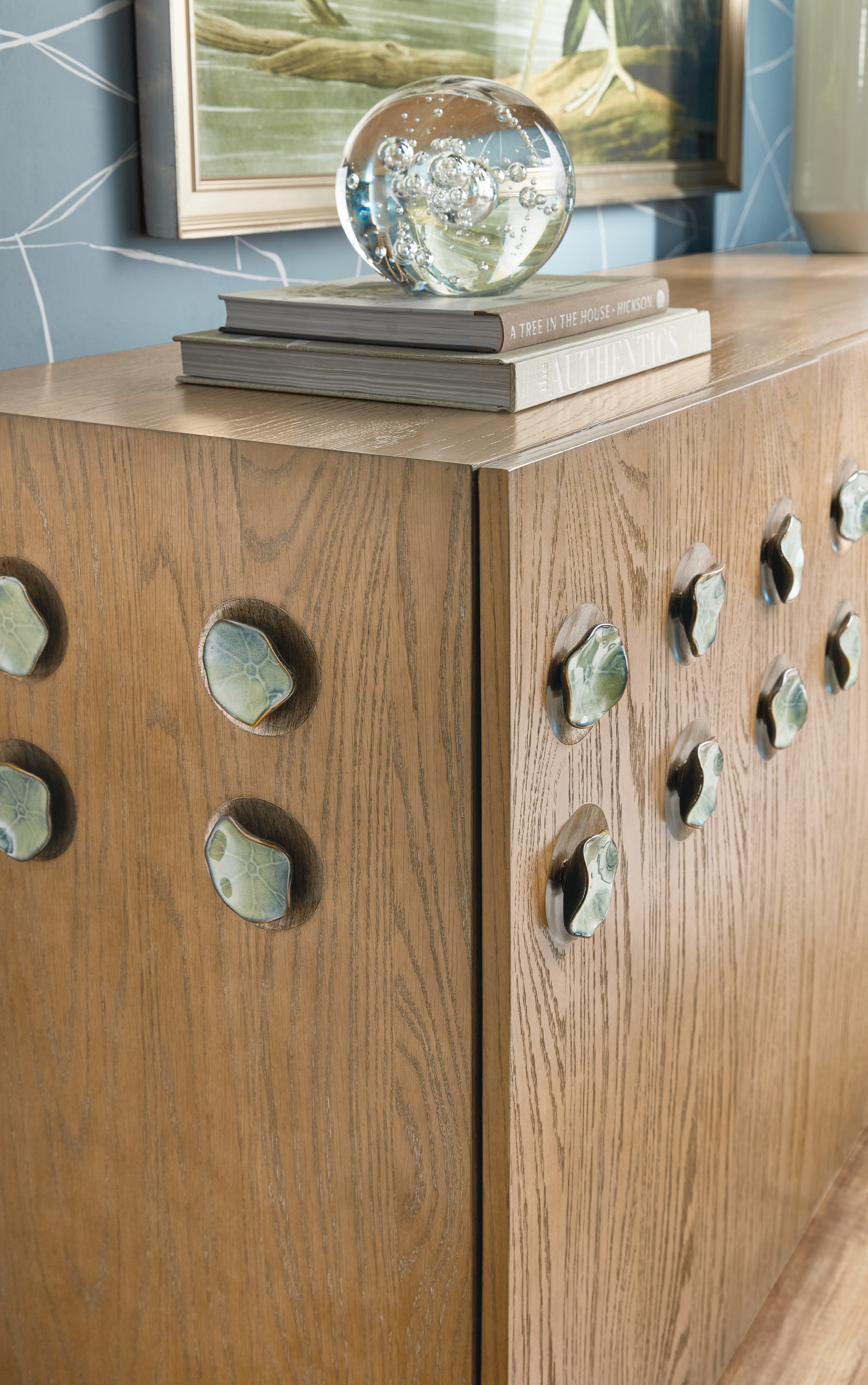 Hooker Furniture Commerce and Market Pilea Entertainment Credenza in Light Wood