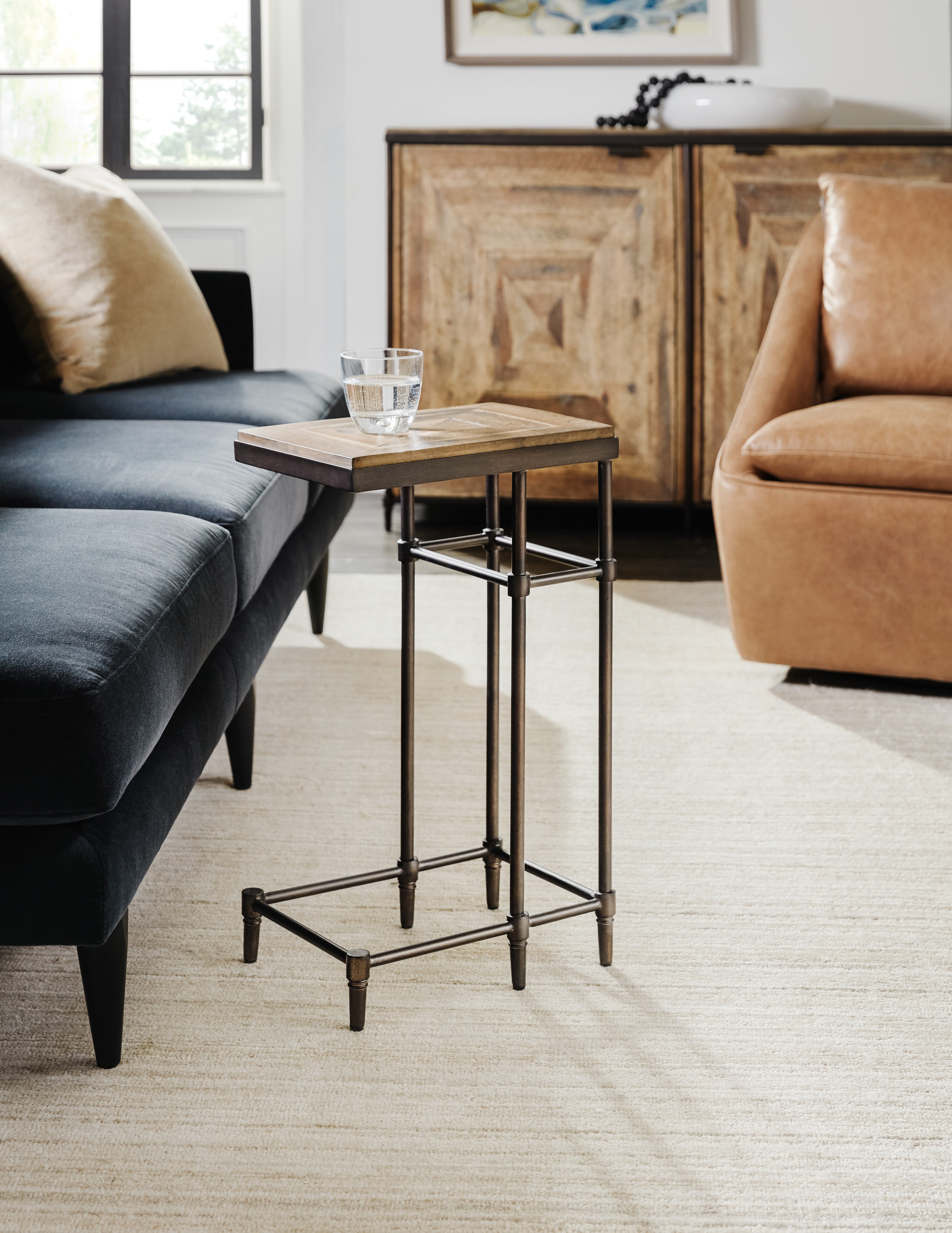 Hooker Furniture St. Armand Chairside Table in Light Wood