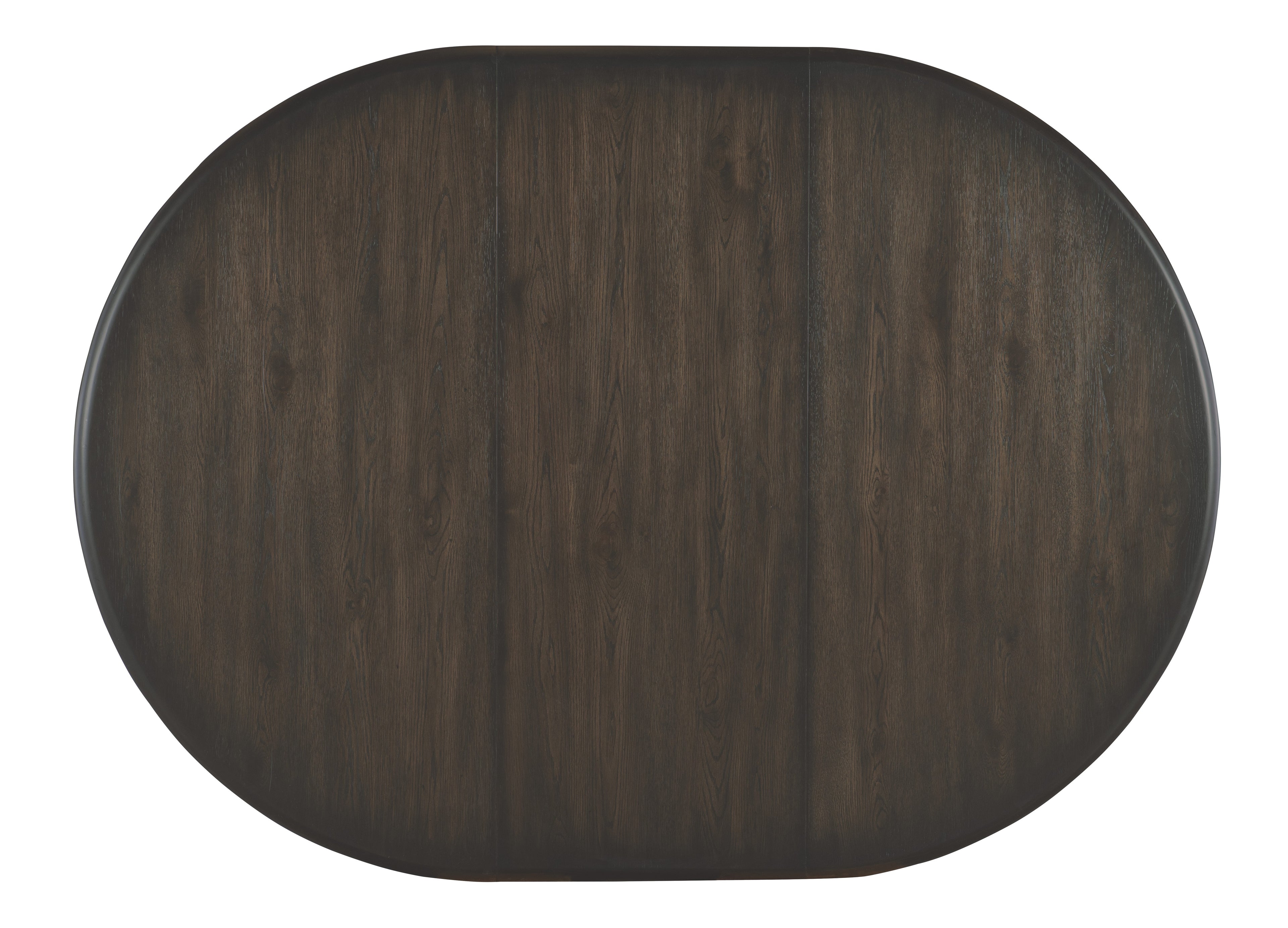 Hooker Furniture Retreat Pole Rattan Round Dining Table with 1-20in Leaf in Black Sand
