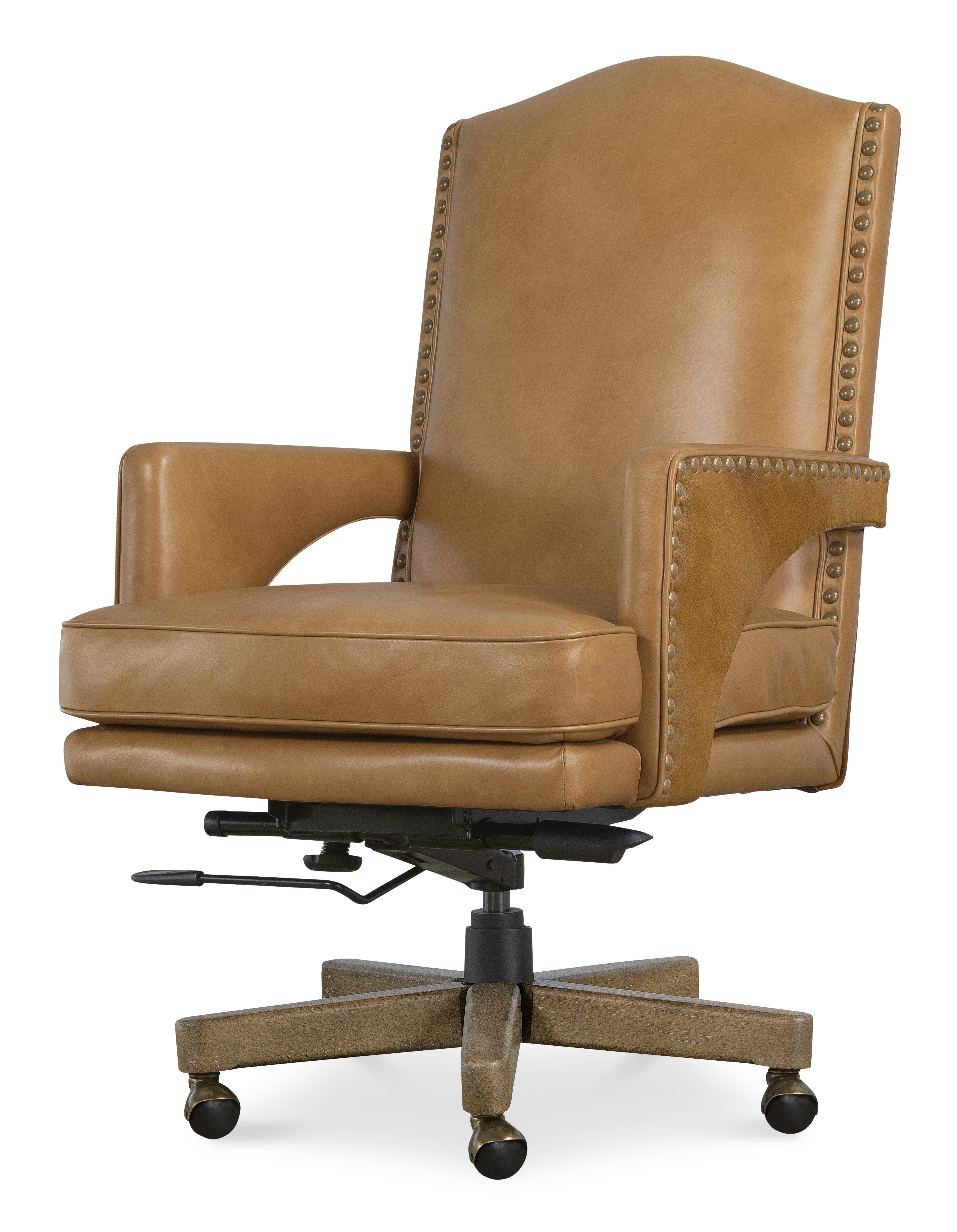 Hooker Furniture Rochelle Executive Swivel Tilt Chair in Brown