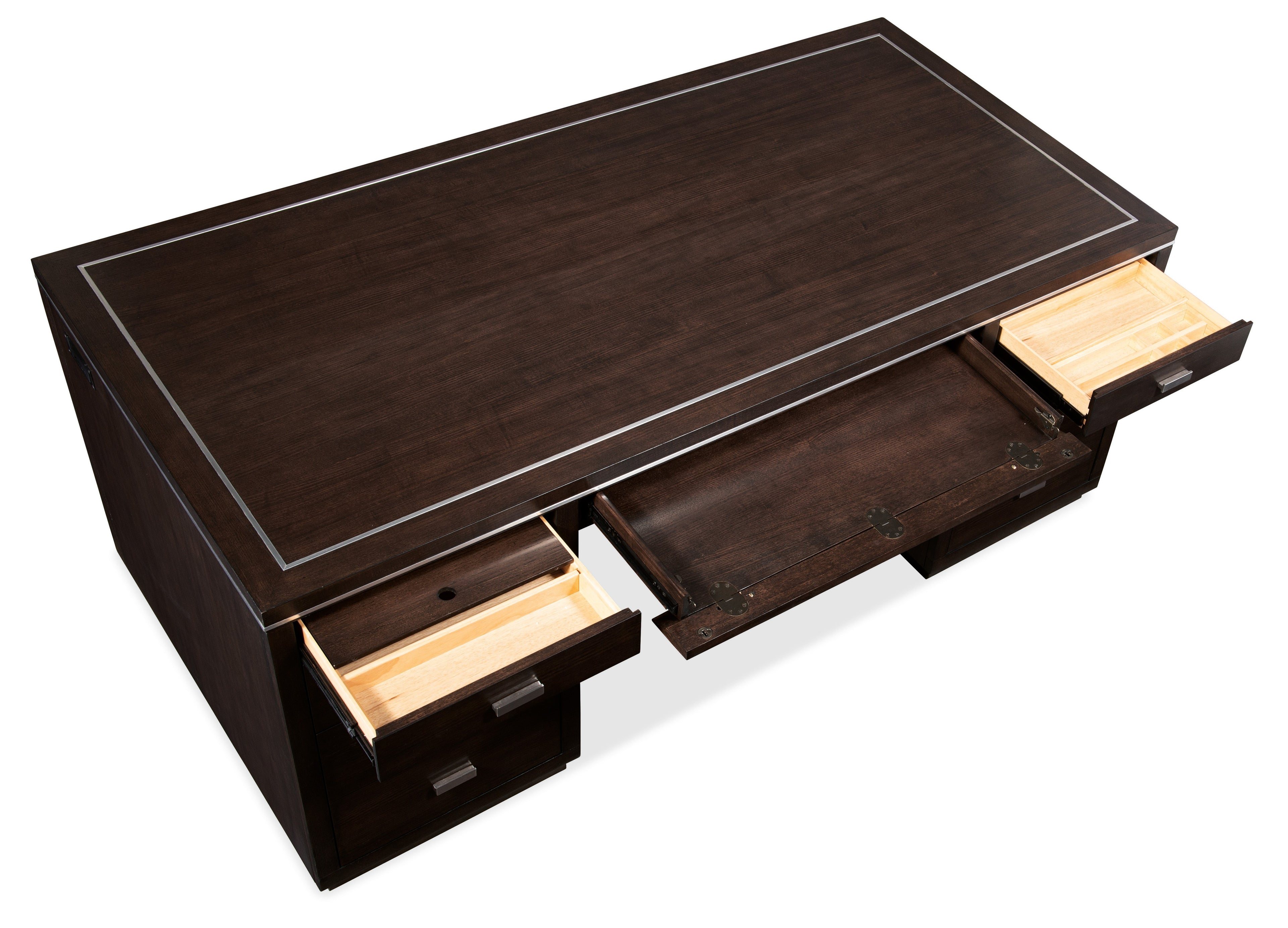 Hooker Furniture House Blend Executive Desk in Dark Wood