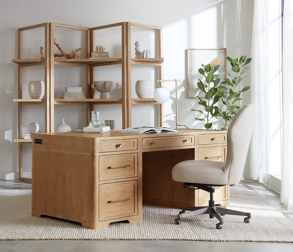 Hooker Furniture Retreat Folding Etagere in Light Wood