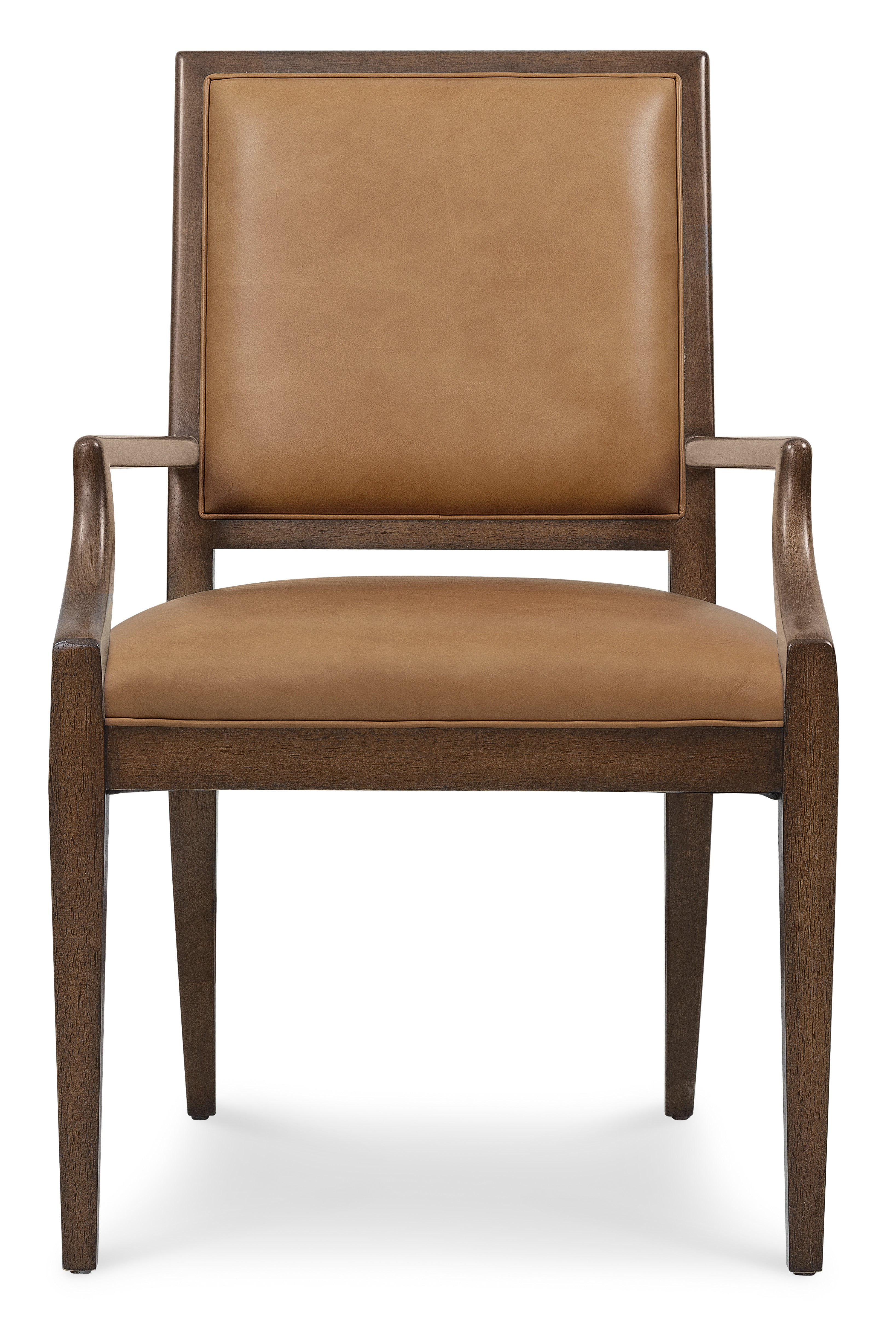 Hooker Furniture Archives Leather Arm Chair in Walnut