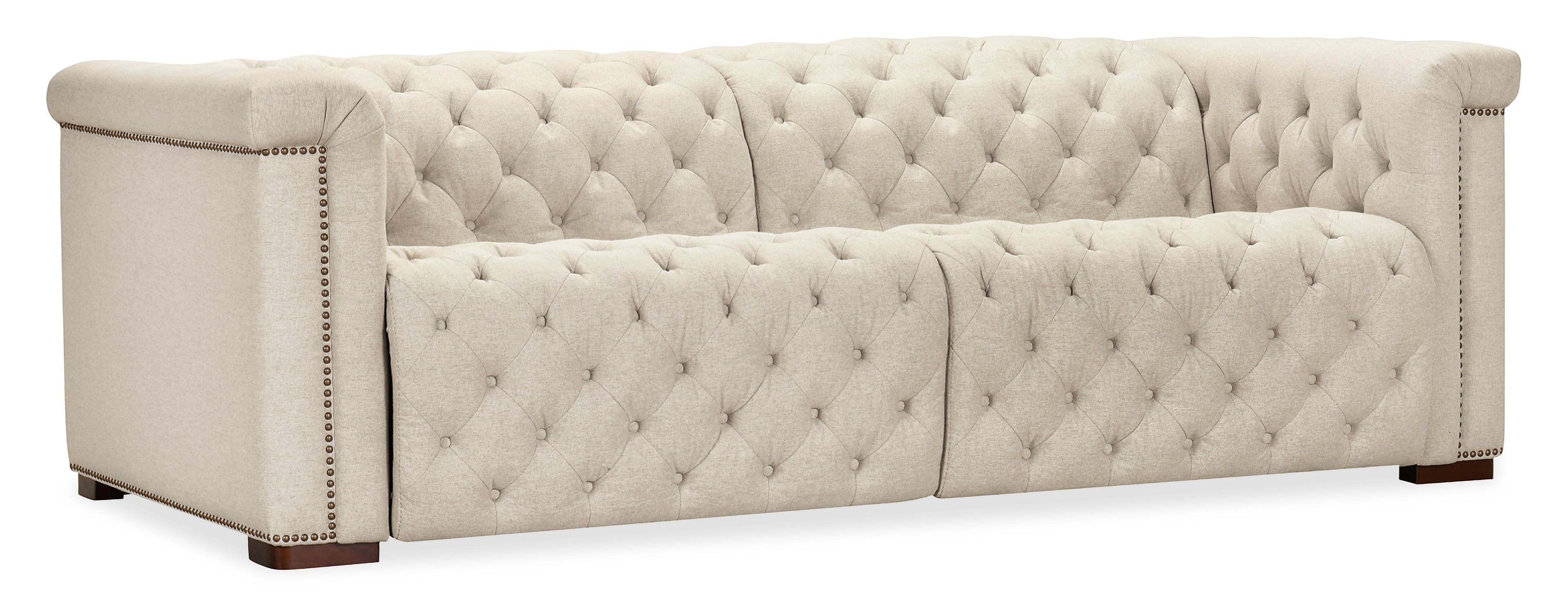 Hooker Furniture Savion Deux Sofa with Power Recliners and Power Headrests