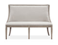 Lancaster Bench w/Upholstered Seat & Back in Dovetail Grey